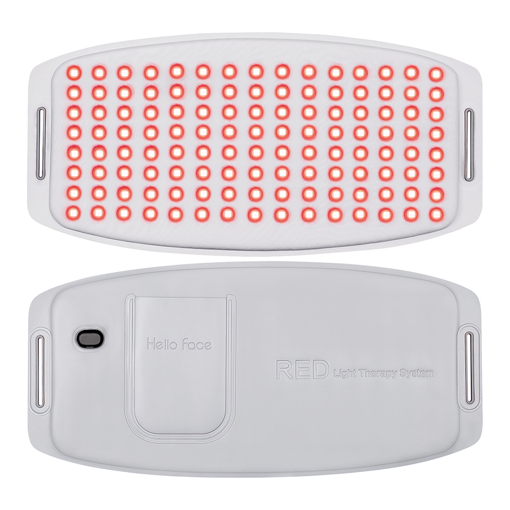 (Grey) LED Red Light Near Infrared Therapy Mask LED Light Machine Honeycomb Matrix Anti-scalding Light Source Wireless