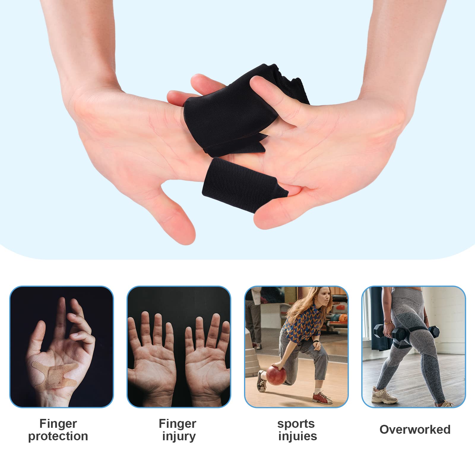 Finger Ice Sleeves Ice Packs for Fingers Thumbs and Toes Hot Cold Therapy for Arthritis Tendinitis Trigger Finger and Swollen Finger 4 PCS Pack