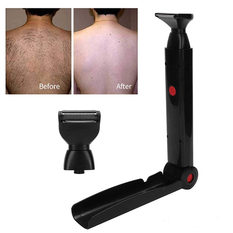 USB Charging Man Back Razor Shaver Full Body Leg Hair Removal Trimmer Long Handle Double-Head Electric Shaver