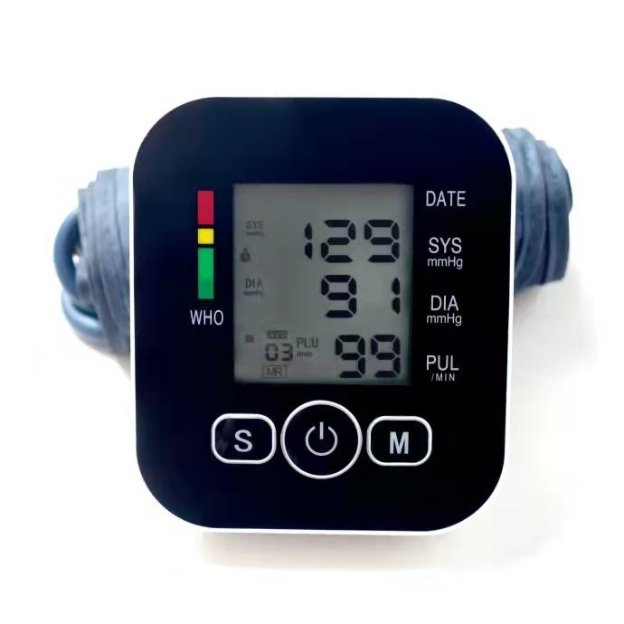 (White) Blood Pressure Monitors Manual Blood Pressure Kit Digital Upper Arm Blood Pressure Machine for Home Use Heart Rate Monitor BP Cuff Kit