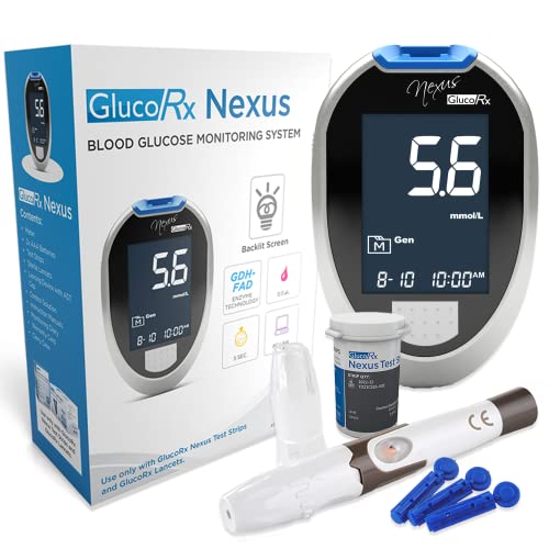 GlucoRx Nexus Blood Glucose Monitoring System Kit