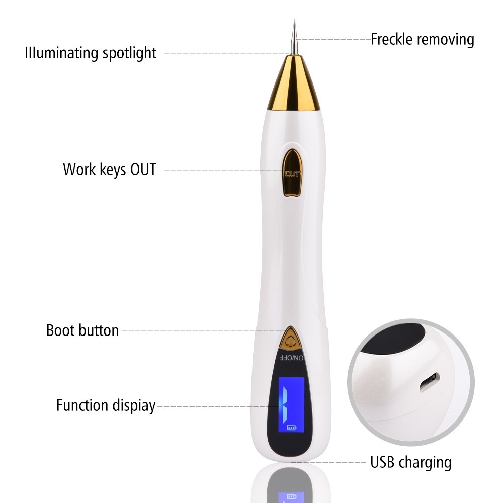 Min Freckle Mole Removal Pen Portable Removal Sweep Spot Wart Corn Dark Remover Skin Laser Plasma Pen Mole Tattoo Skin Care Salon Beauty Tools