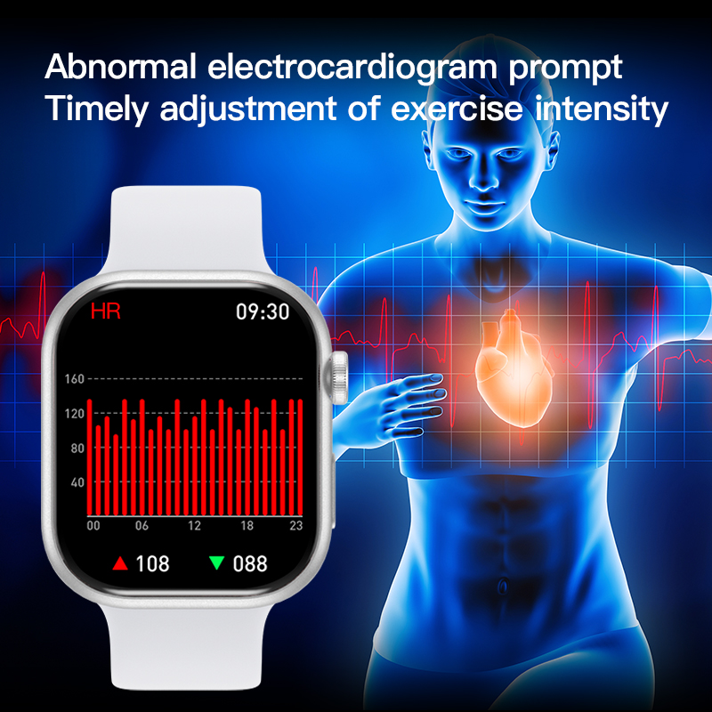 (Black Silicone) Smart Watch Men Women Sport Bracelet WristBand Waterproof Heart Rate Blood Pressure Monitor Fitness Tracker for iPhone Android