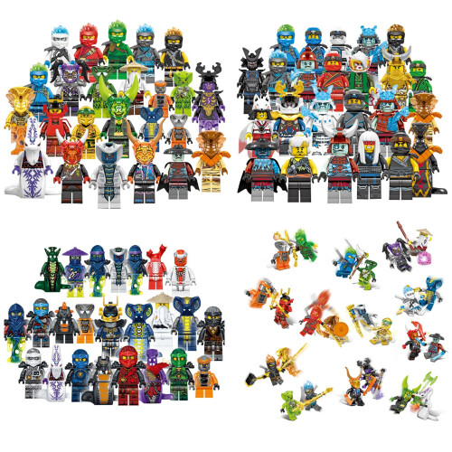 Set of 72 Pcs Ninjago Mini figure Kai Jay Sensei Building Children Block Toy Compatible