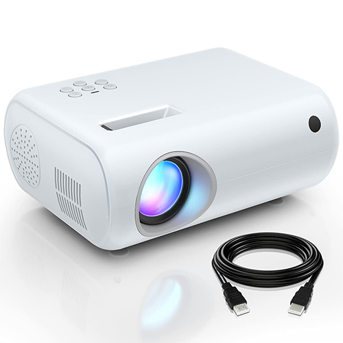 Mini Projector Upgraded 1080P HD Projector 10000L Portable Phone Projector Movie Projector Compatible with Android iOS Windows TV Stick HDMI USB