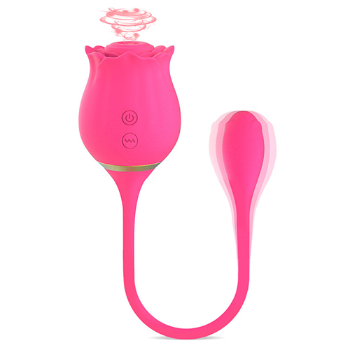 Rose Sucking Vibrator for Women Vagina Sucking Tongue Nipple Clit Stimulator Telescopic Dildo Oral Licking Nipple Blowjob Female Masturbator Adult Sex Toys Age 18