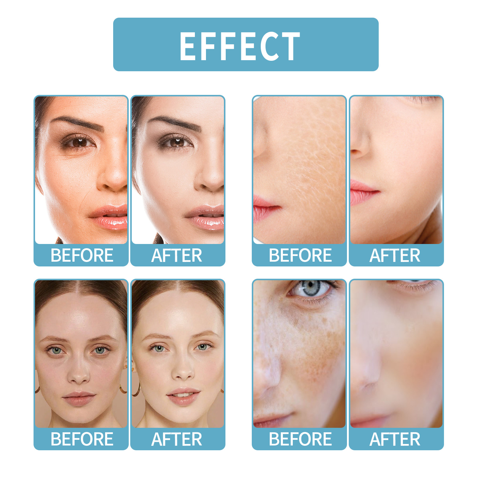 EELHOE Shrink Pores Serum Anti Wrinkle Pure Hyaluronic Acid Lifting Firming Fine Lines Reduce Lightening Dark Circle Hyalu B5 Essence