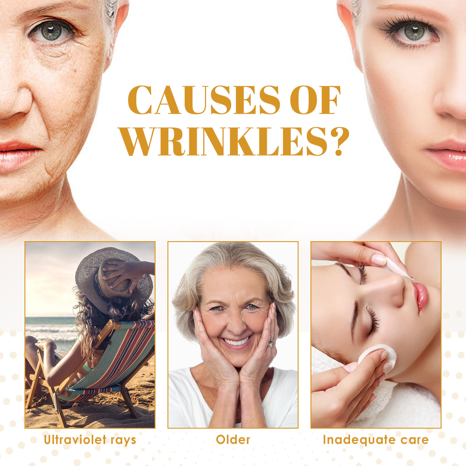 (1 PC) Reduces Wrinkles Serum Anti Aging Face Serum Brighten Moisturize Fade Fine Fine Lines Remove Dark Spots Tightening Firming Hyaluronic Acid Essence