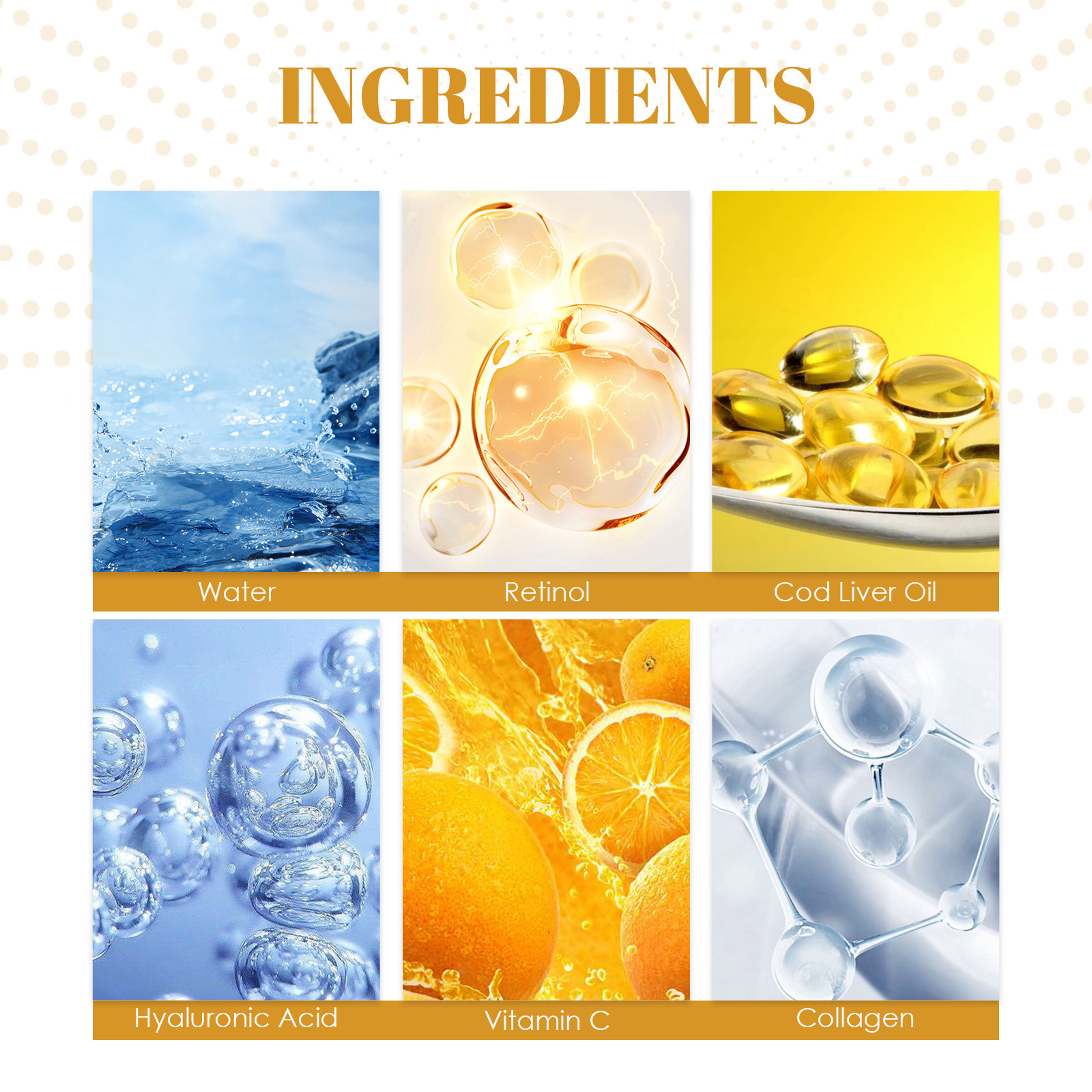(1 PC) Reduces Wrinkles Serum Anti Aging Face Serum Brighten Moisturize Fade Fine Fine Lines Remove Dark Spots Tightening Firming Hyaluronic Acid Essence