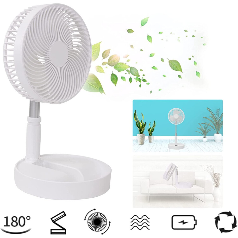 Foldaway Stand Fan Rechargeable Fan Portable Fan Desk and Table Fan UK