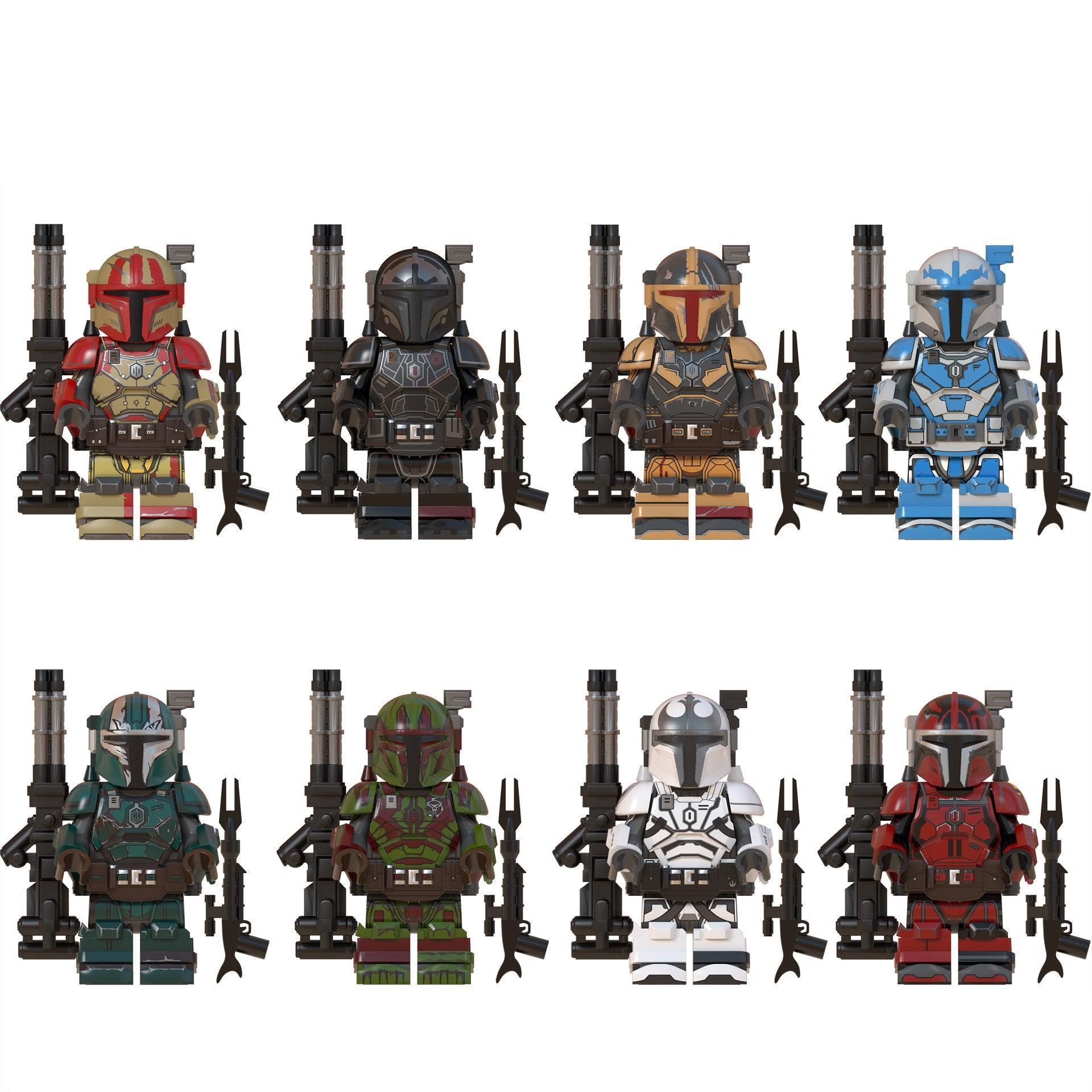 (8 Pcs Soldiers A) The Clone Wars Minifigures Star Wars Series Building Blocks with Cannon Christmas Gift for Kids