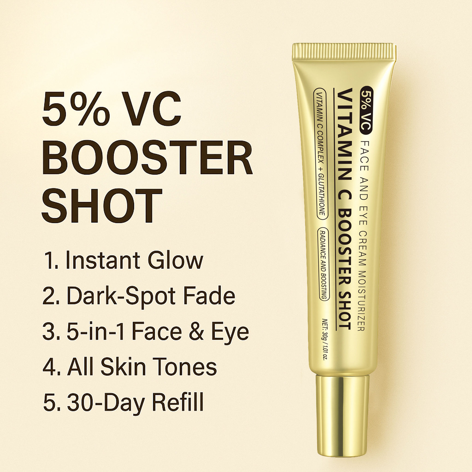 Vitamin C Potent Strengthening Essence For Brightening Firming And Antioxidant Daily Skin Defense Serum 30ml