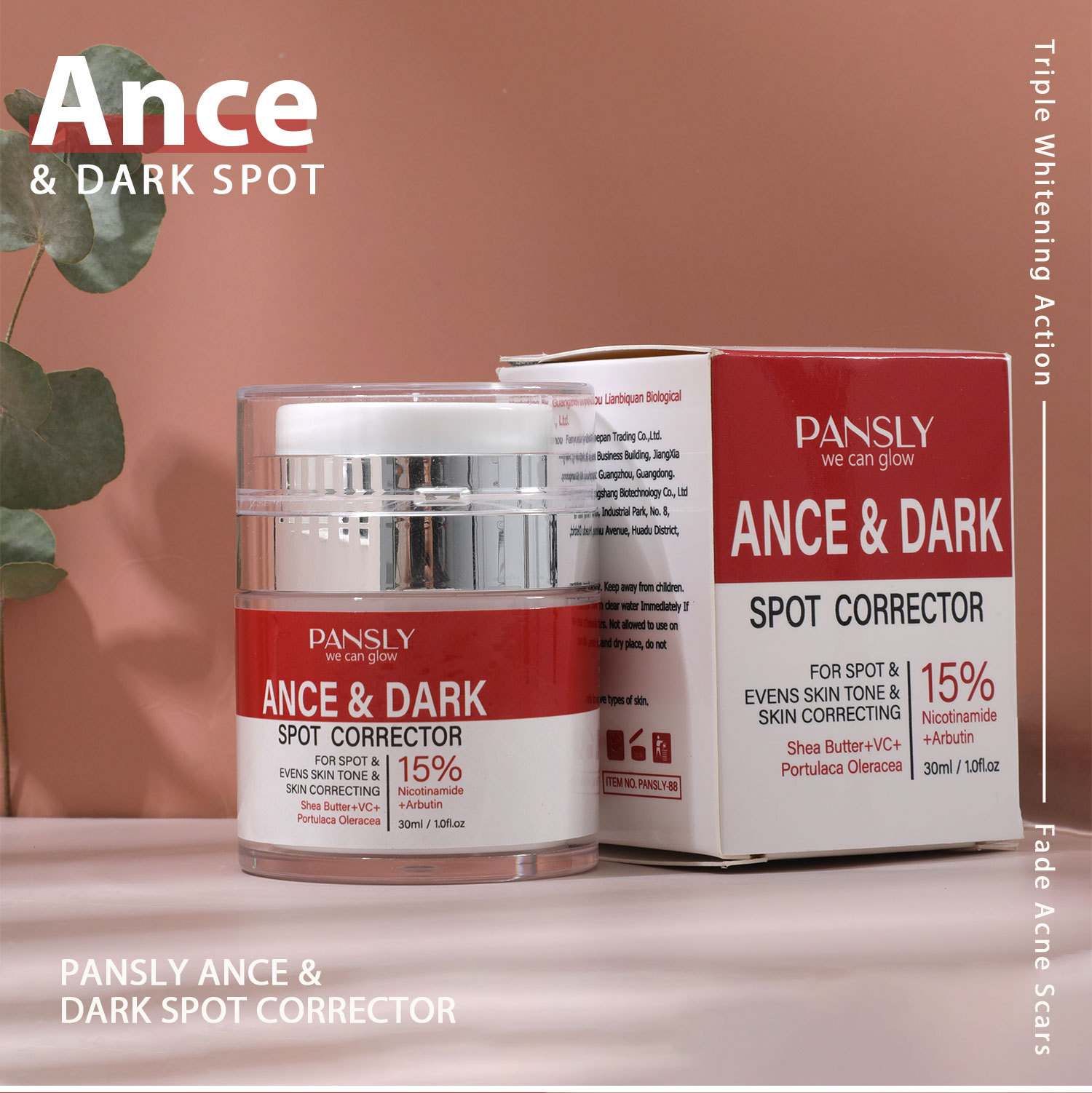 Vitamin C 15 Percent Niacinamide Dark Spot Cream For Acne Marks Pore Cleansing And Skin Brightening Face Cream