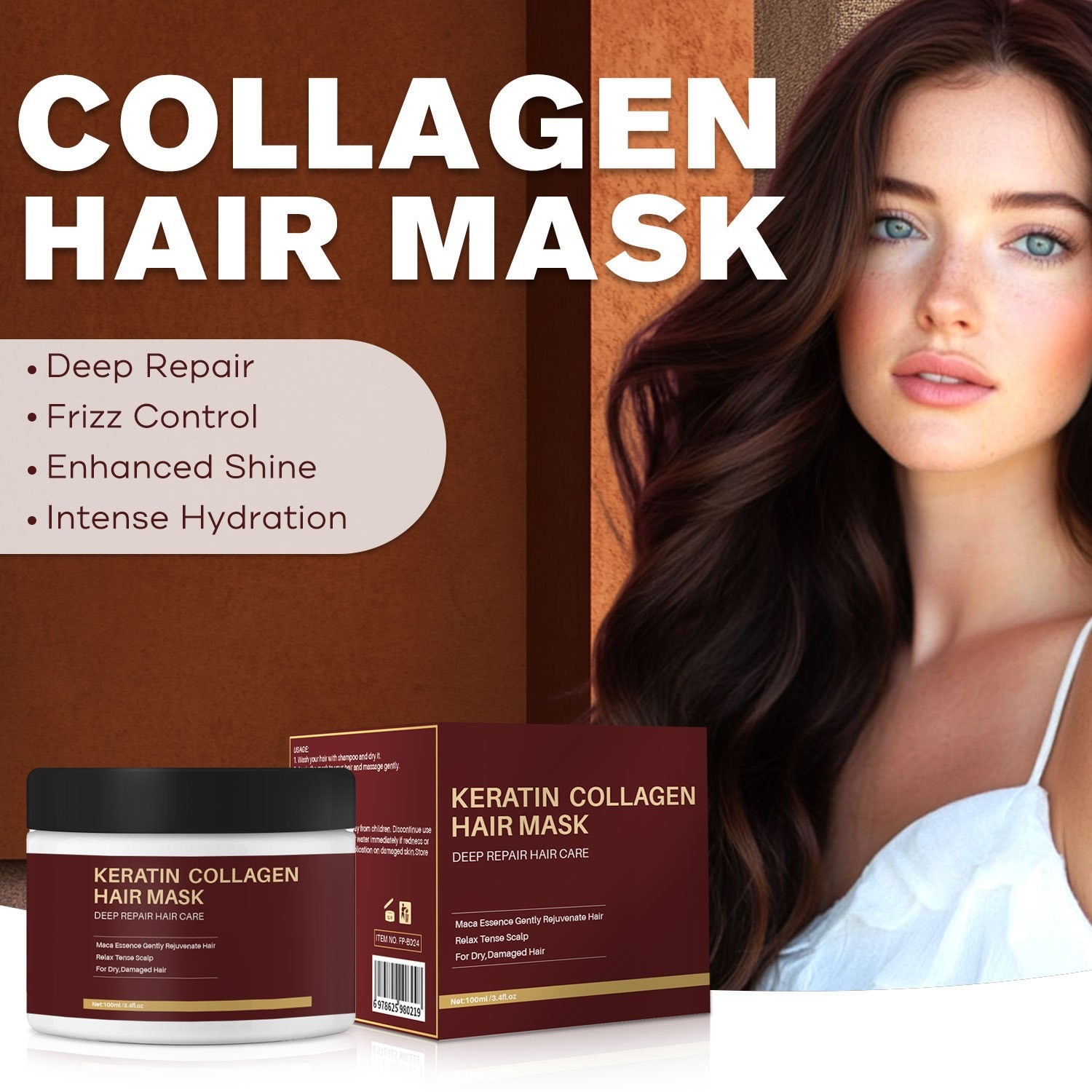 Collagen Hair Mask For Deep Nourishment Smoothing And Repairing Dry Damaged Hair Treatment