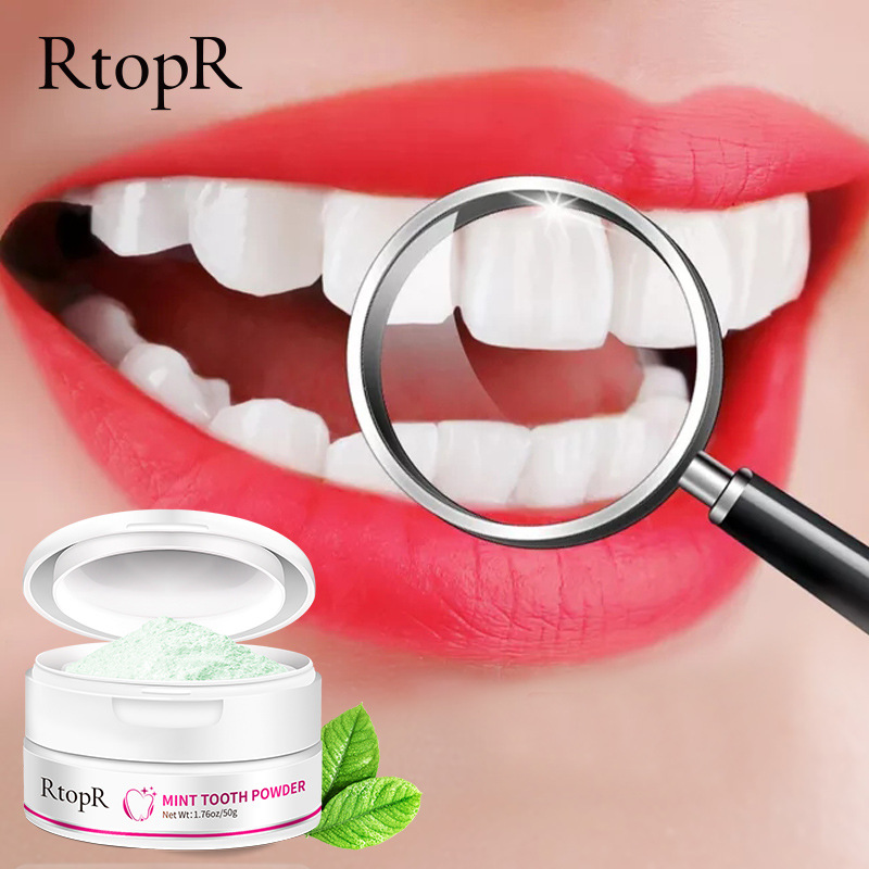 Peppermint Tooth Powder Oral Care Dental Hygiene Fresh Breath Daily Cleaning 55g