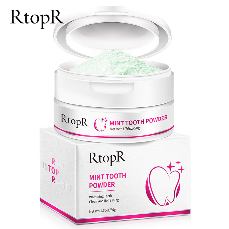 Peppermint Tooth Powder Oral Care Dental Hygiene Fresh Breath Daily Cleaning 55g