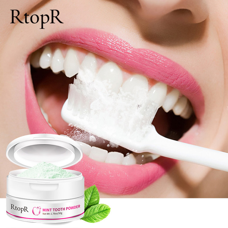 Peppermint Tooth Powder Oral Care Dental Hygiene Fresh Breath Daily Cleaning 55g