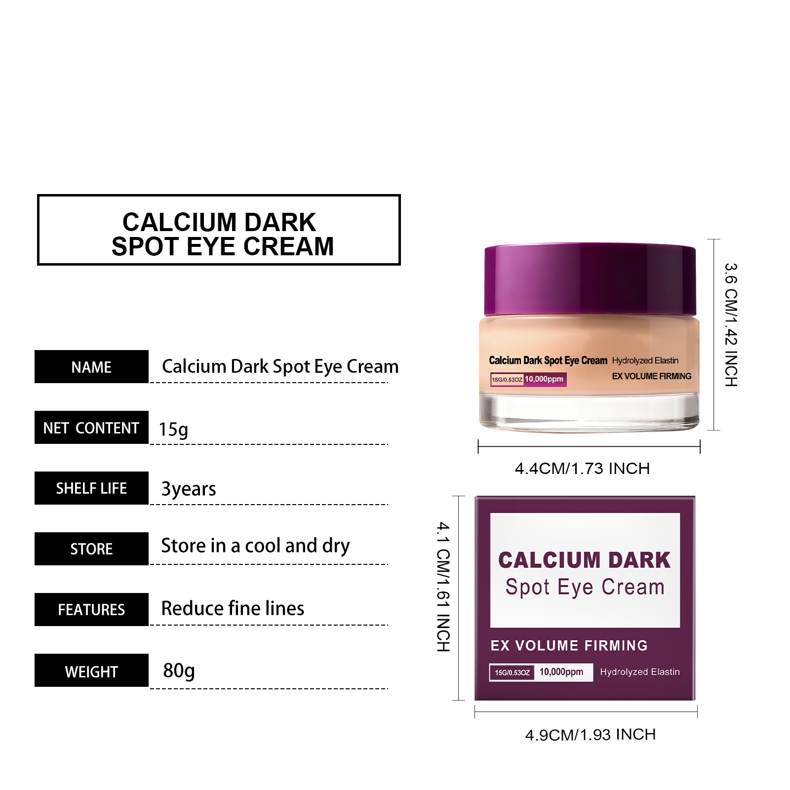 Moisturizing Hydrating Eye Cream Daily Apply Easy Absorb Mild Nourish Elastic Eye Skin Smooth Delicate Lock Water