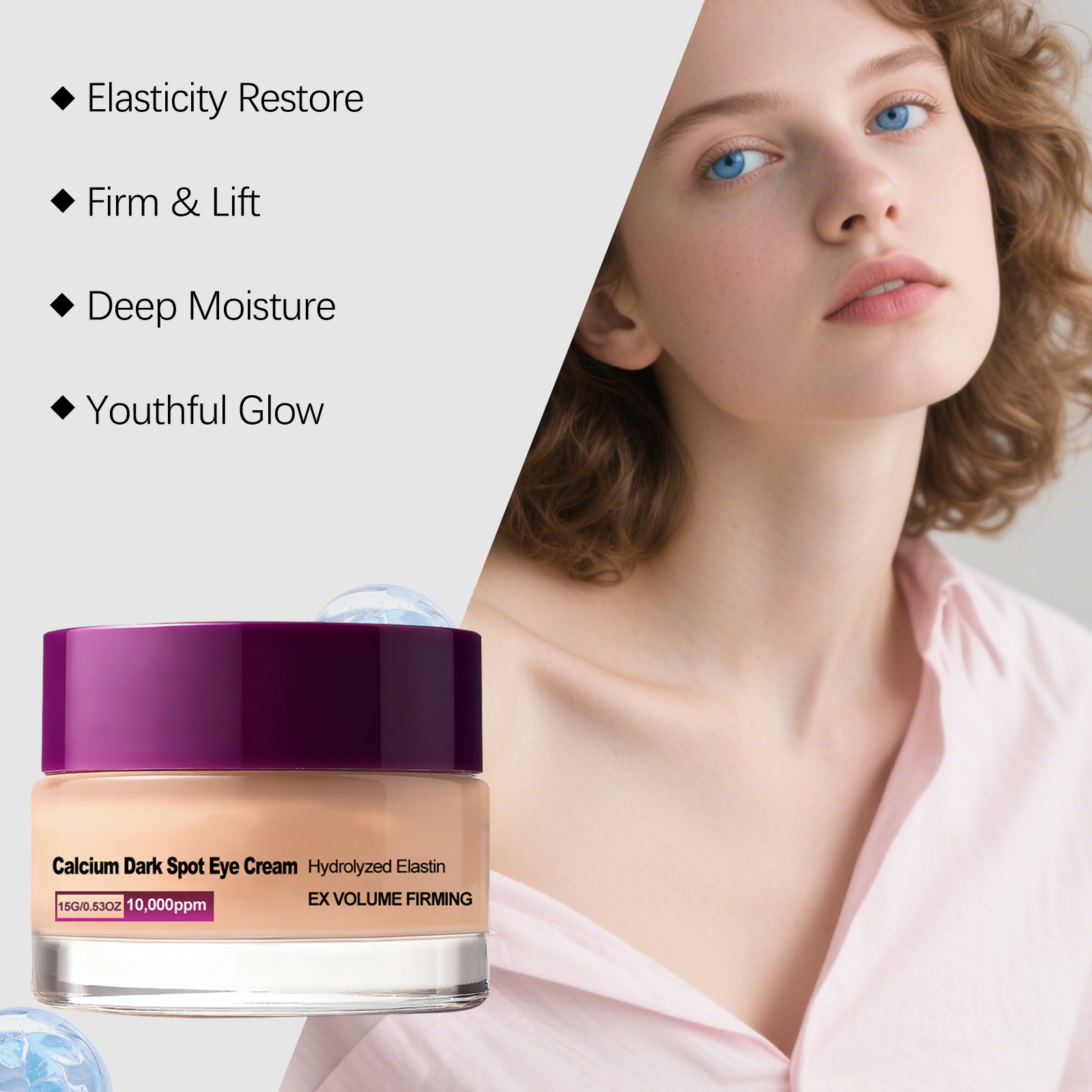 Moisturizing Hydrating Eye Cream Daily Apply Easy Absorb Mild Nourish Elastic Eye Skin Smooth Delicate Lock Water