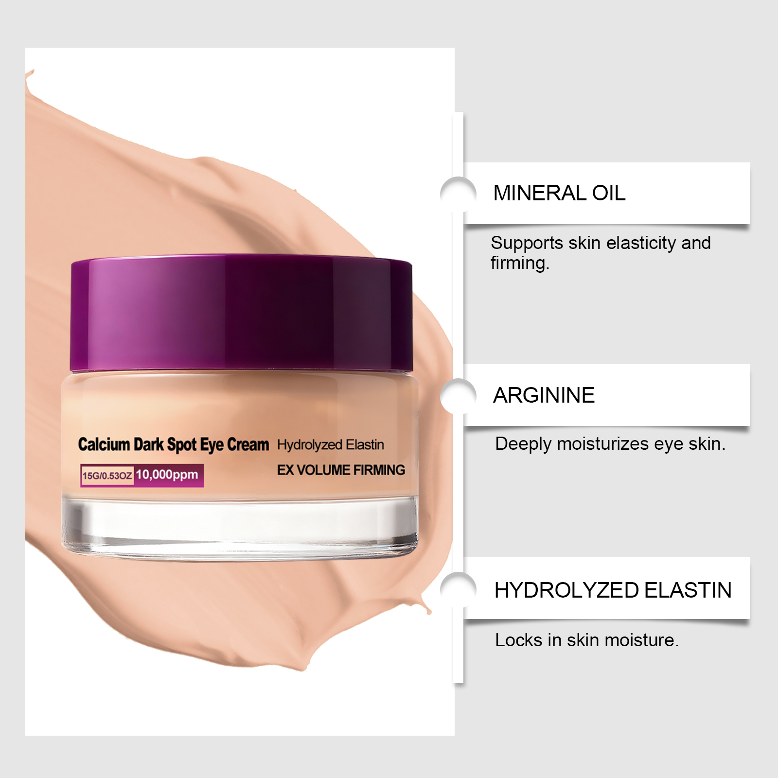 Moisturizing Hydrating Eye Cream Daily Apply Easy Absorb Mild Nourish Elastic Eye Skin Smooth Delicate Lock Water