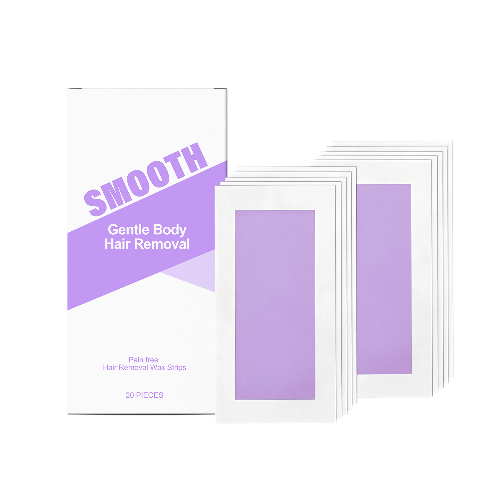 Mild Soothing Hair Removal Wax Strips Gentle Cleansing Silky Skin Daily Portable Whole Body Depilation