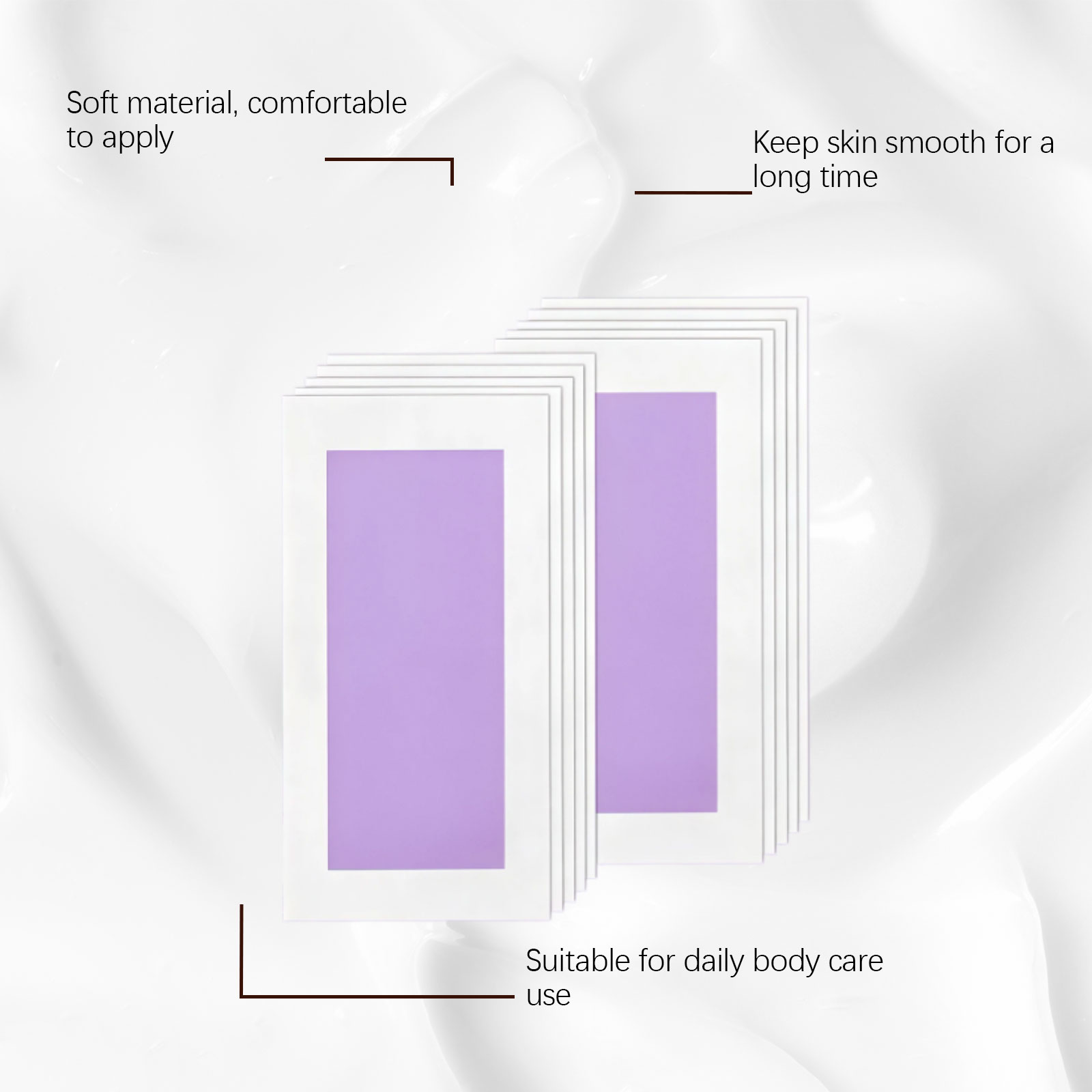 Mild Soothing Hair Removal Wax Strips Gentle Cleansing Silky Skin Daily Portable Whole Body Depilation
