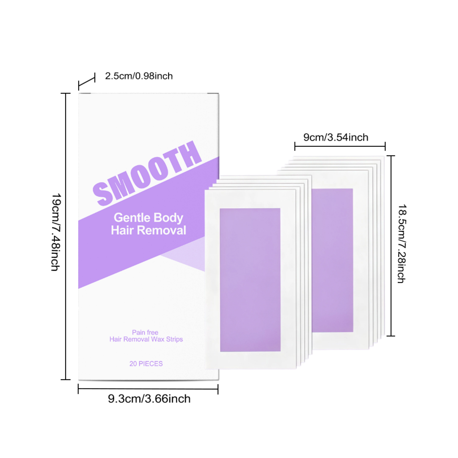 Mild Soothing Hair Removal Wax Strips Gentle Cleansing Silky Skin Daily Portable Whole Body Depilation