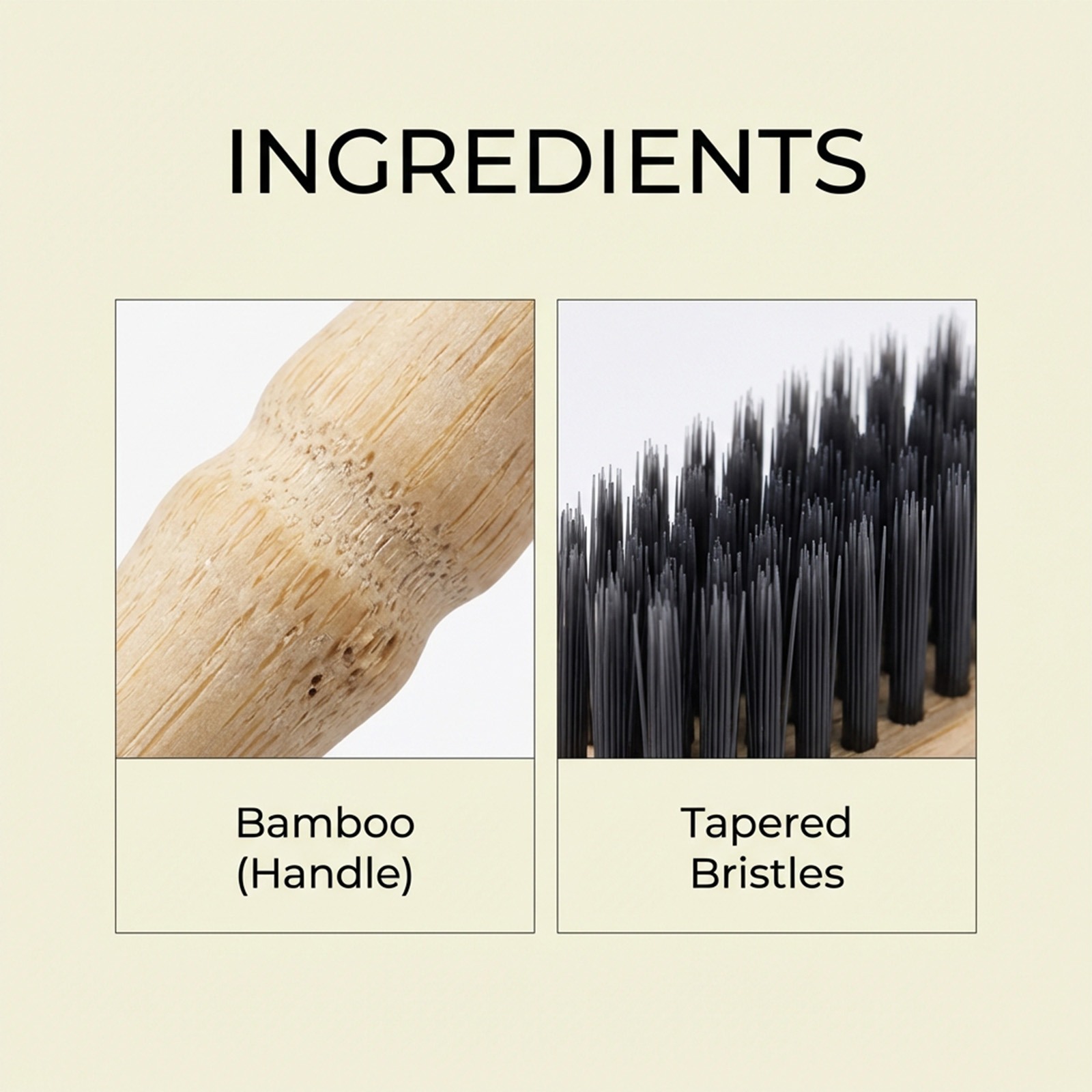 Bamboo Toothbrush Premium Timber Handle Comfortable Grip Matching Base Compact Portable Oral Sanitary Care Supplies