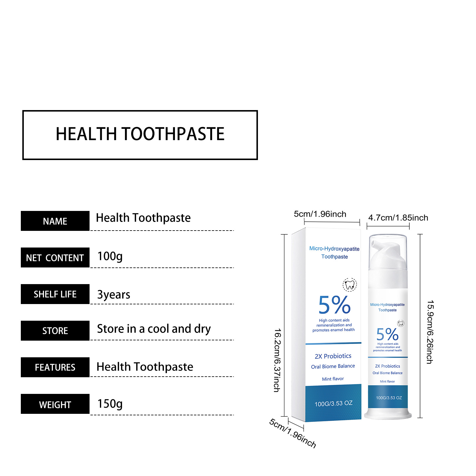 Probiotic Enamel Guard Toothpaste Daily Mouth Care Safeguard Whole Oral Tissue Wellness Upkeep