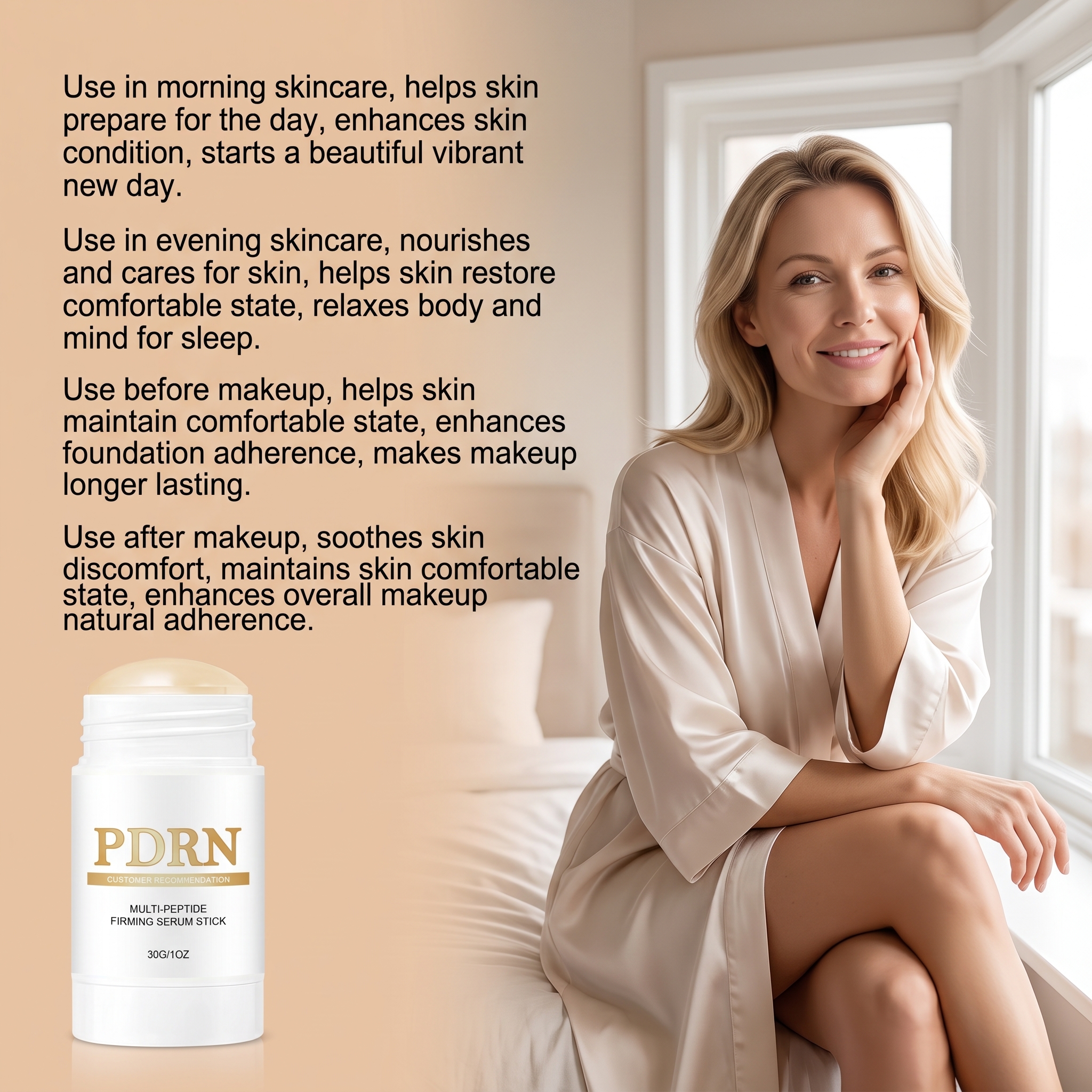 Renewing Facial Care Stick Massage Nourish Skin Hydrate Elastic Gentle Moisturize Face Neck Bar