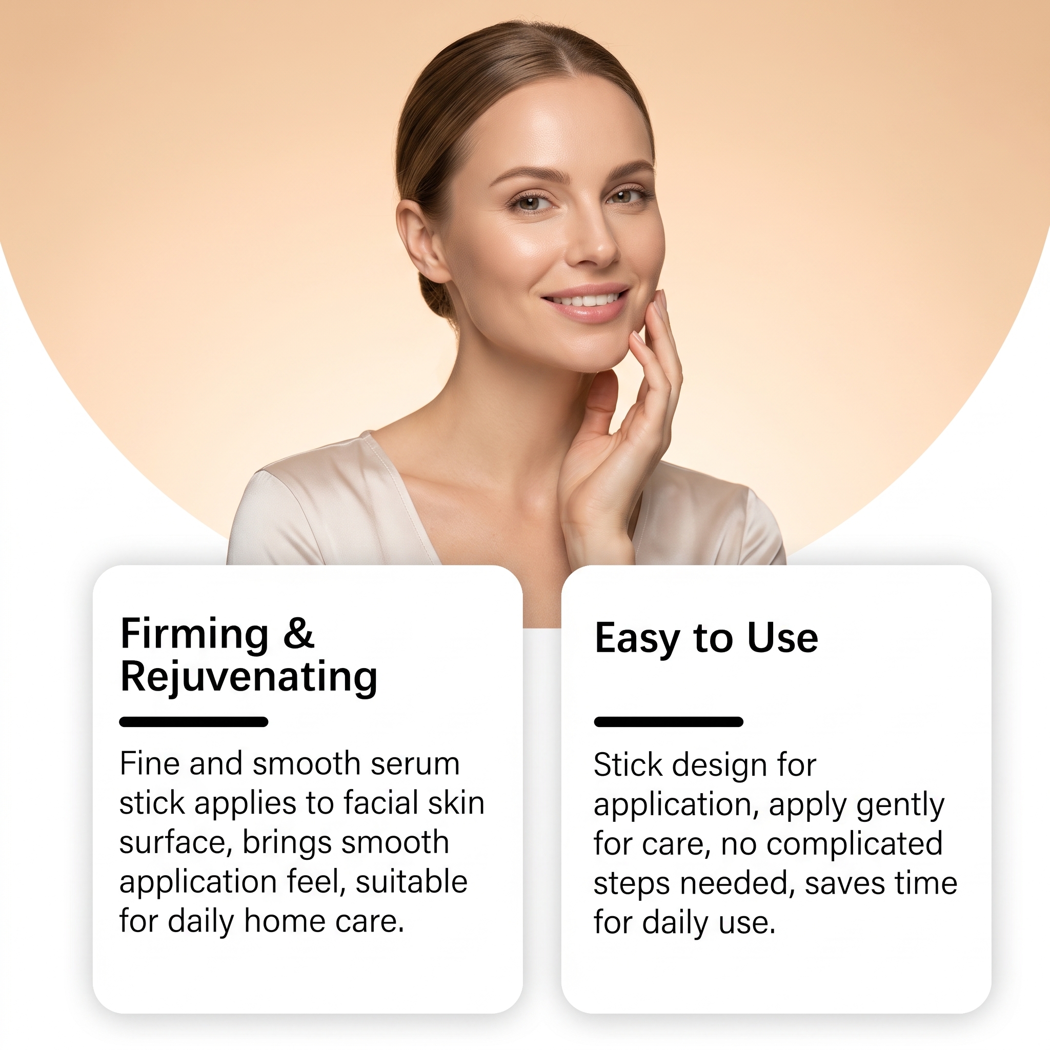 Renewing Facial Care Stick Massage Nourish Skin Hydrate Elastic Gentle Moisturize Face Neck Bar