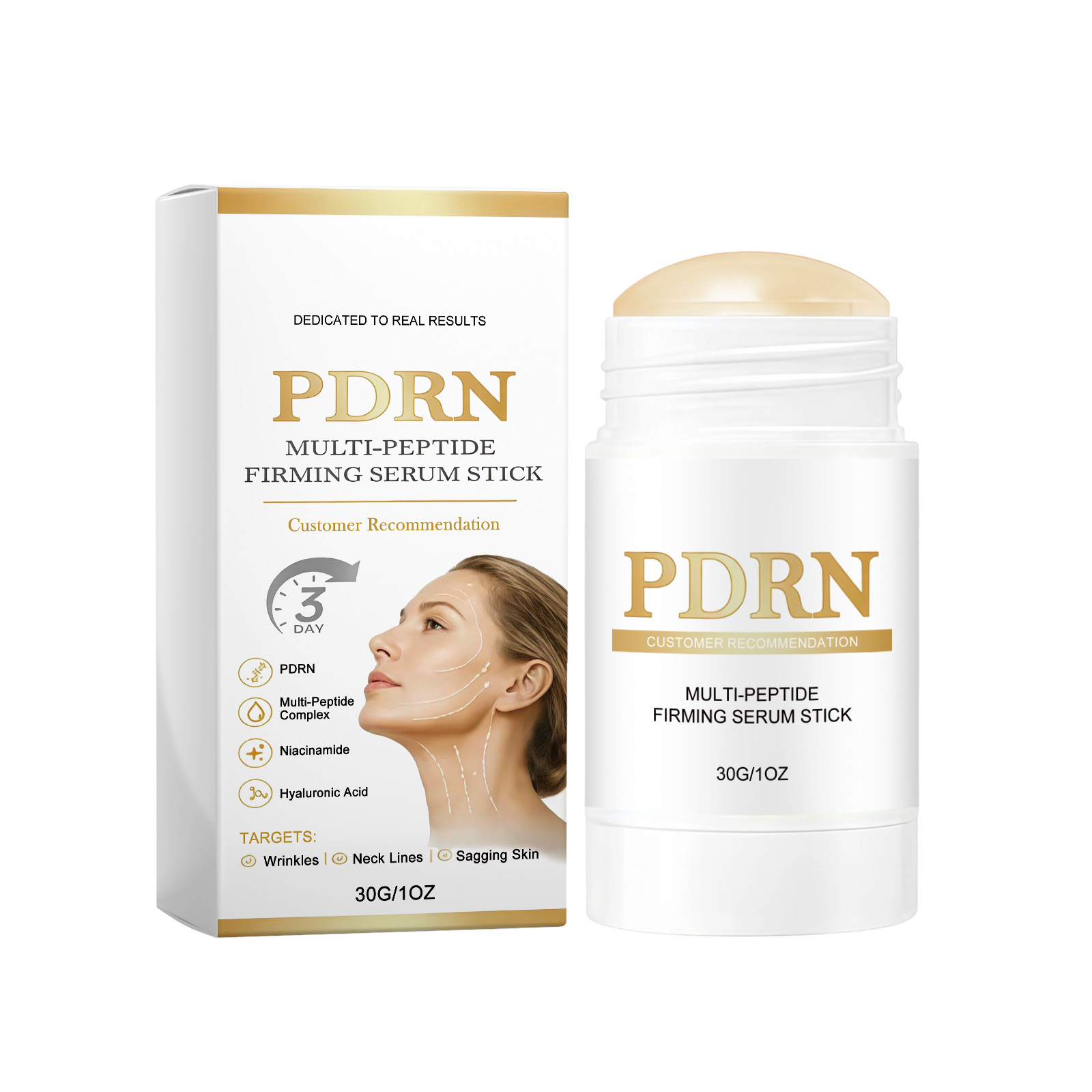 Renewing Facial Care Stick Massage Nourish Skin Hydrate Elastic Gentle Moisturize Face Neck Bar
