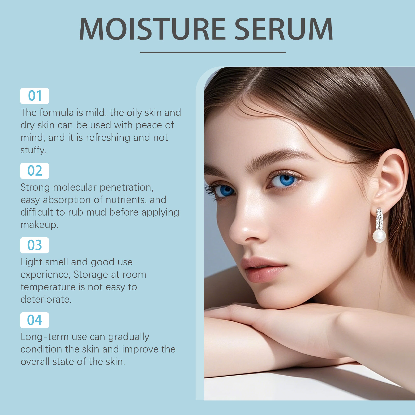 Moisturizing Essence Liquid Clear Hydrating Comfort Bright Soft Mild Care Facial Skin Luminous Complexion