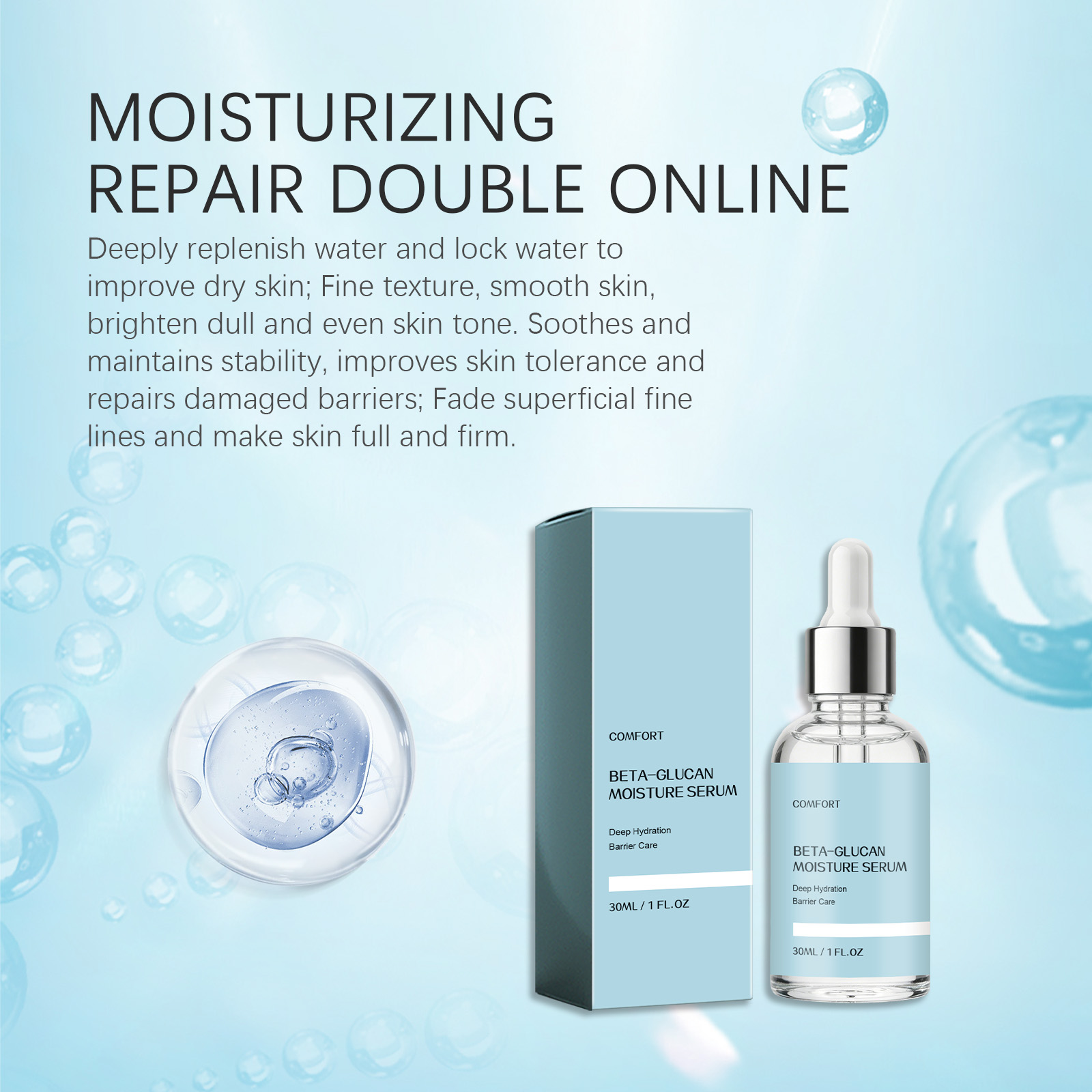 Moisturizing Essence Liquid Clear Hydrating Comfort Bright Soft Mild Care Facial Skin Luminous Complexion