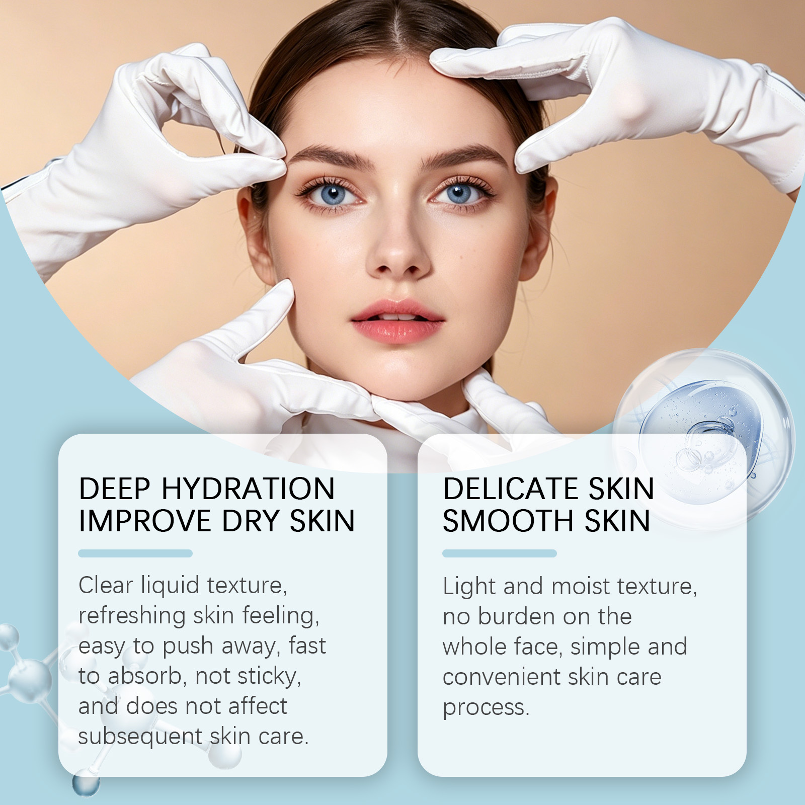 Moisturizing Essence Liquid Clear Hydrating Comfort Bright Soft Mild Care Facial Skin Luminous Complexion