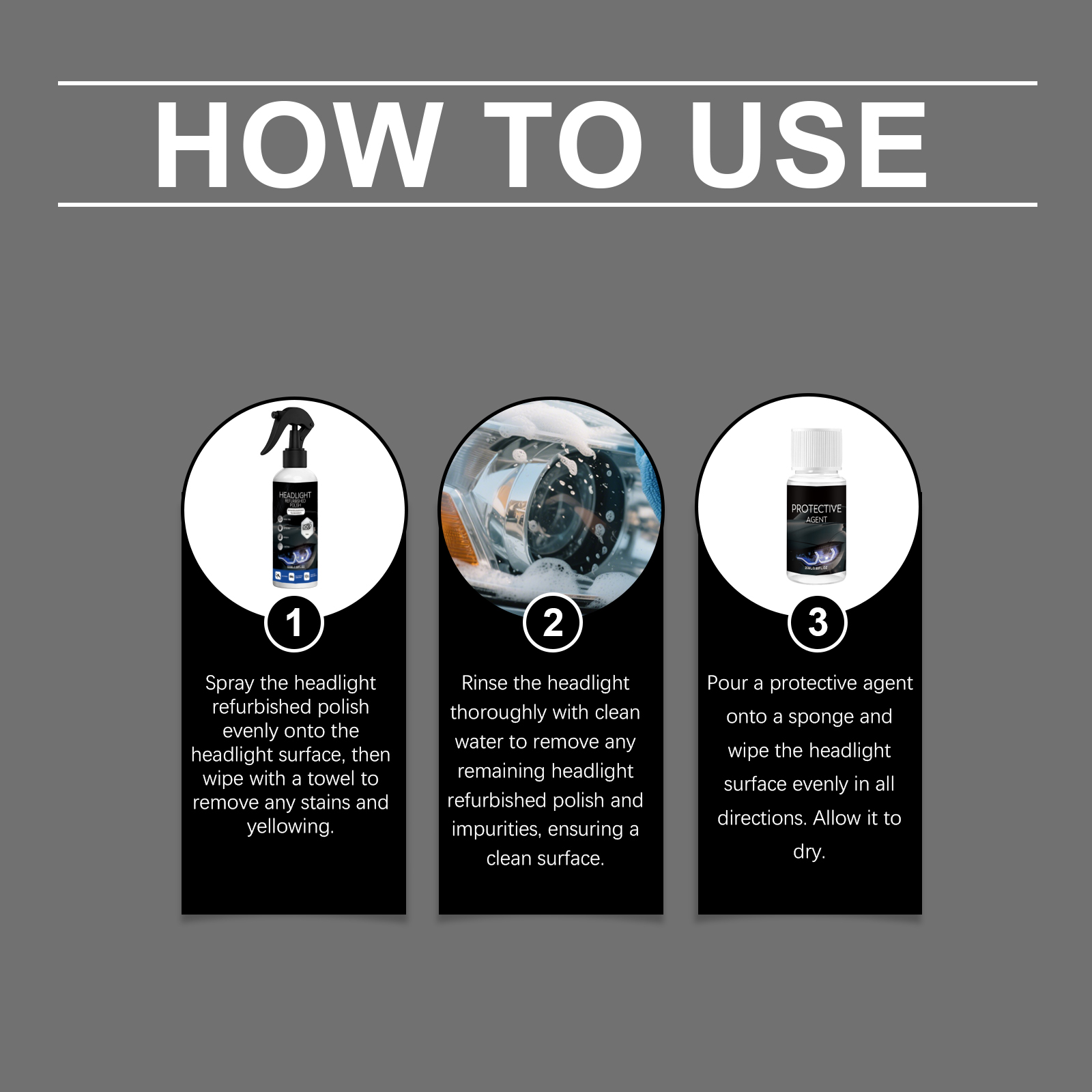Car Headlight Refinishing Kit Daily Oxidation Removal Renovation Brightening Protection Auto Lamp Special Maintenance Supplies