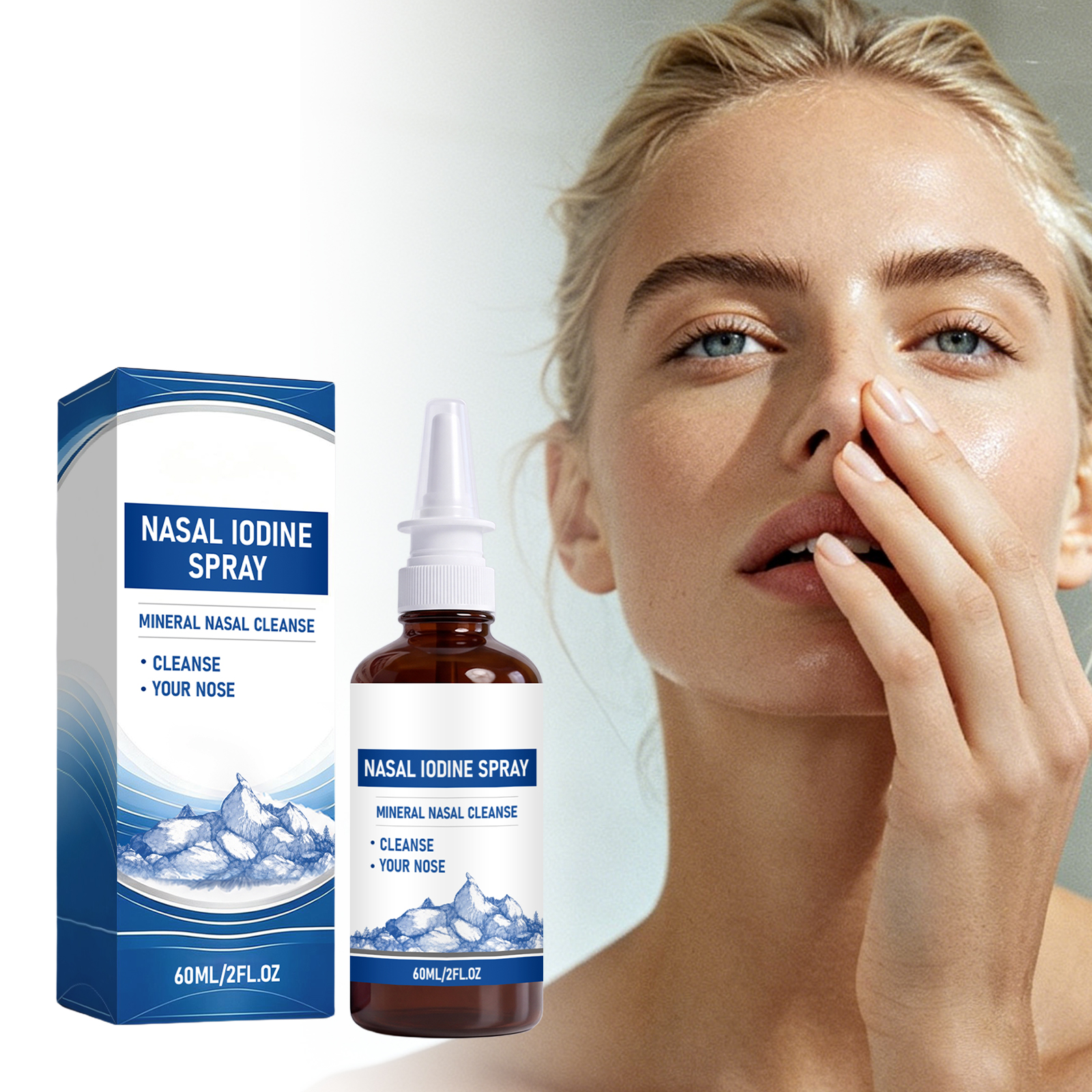 Nasal Cleansing Care Spray Mild Ingredients Daily Nourish Moisturize Nose Cool Comfort Fresh Breath Gentle Protection