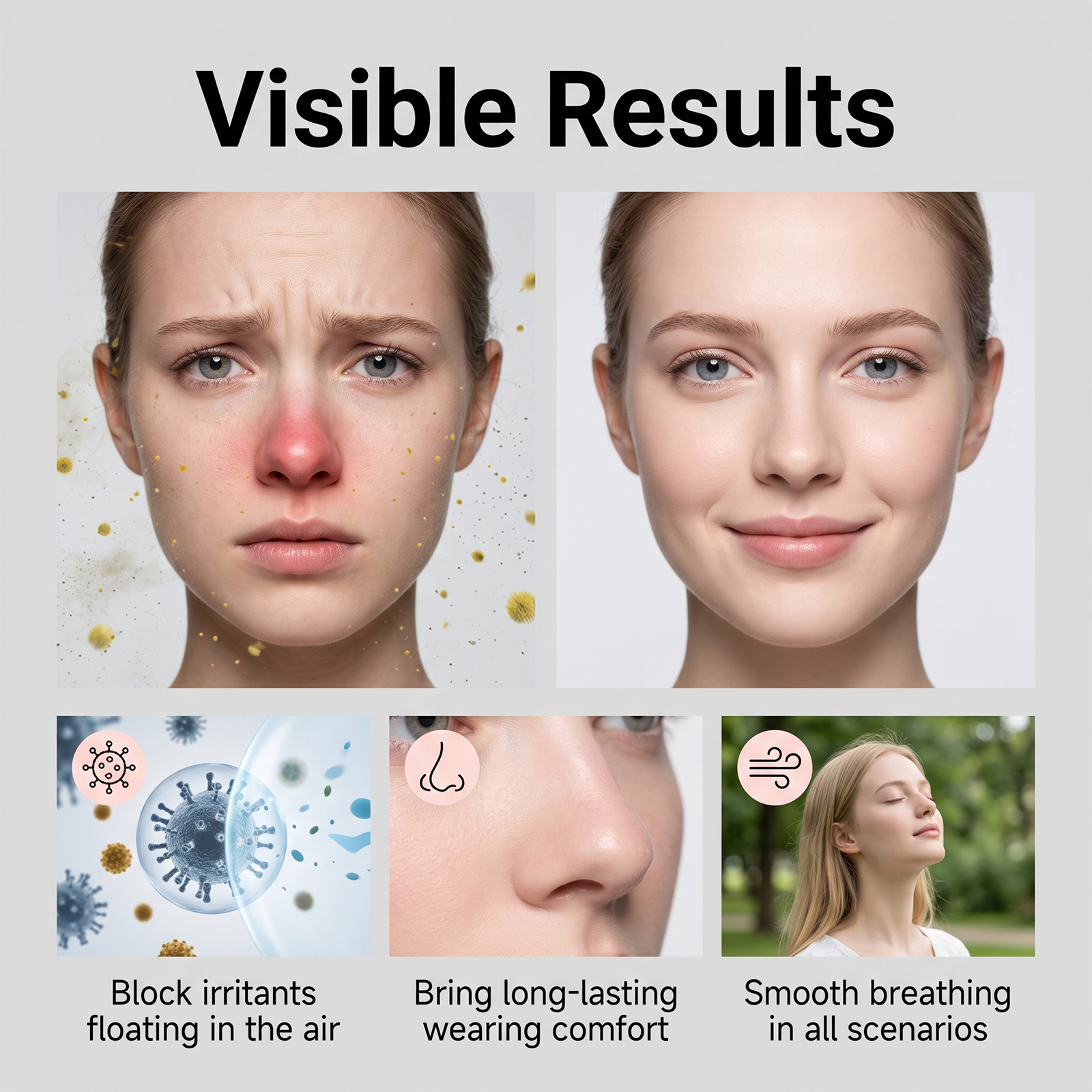 Nasal Care Device Cool Comfortable Breathable Mild Formula Daily Nose Gentle Protection Portable Care Instrument