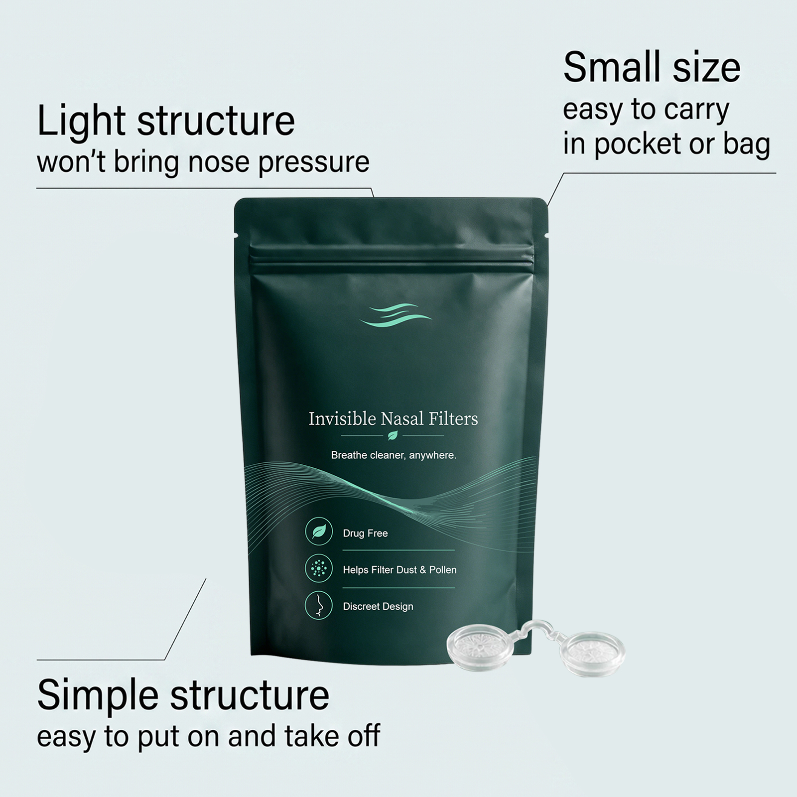 Nasal Care Device Cool Comfortable Breathable Mild Formula Daily Nose Gentle Protection Portable Care Instrument