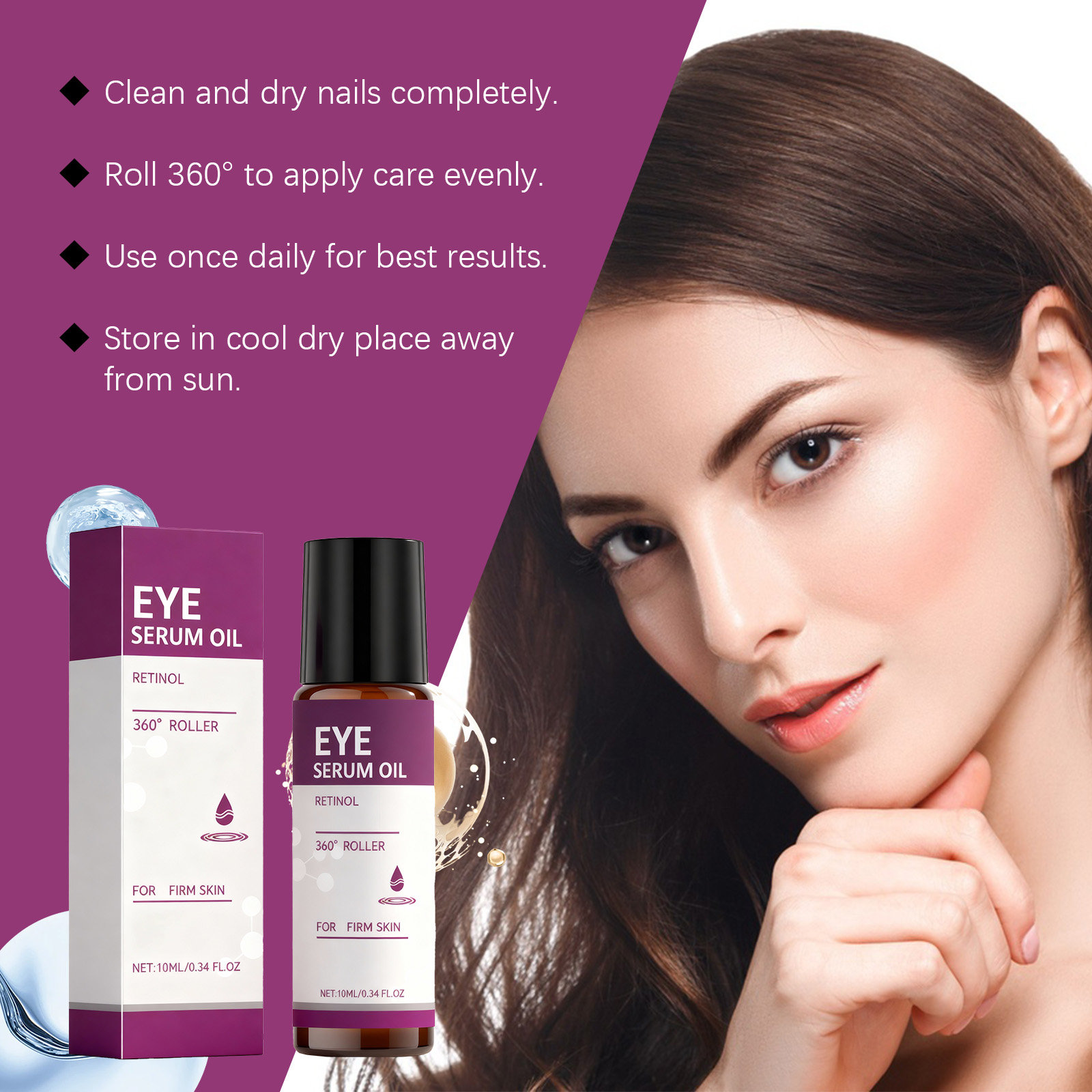 Retinol Eye Essence Nourishing Hydrating Tender Smooth Periocular Skin Daily Skincare Softening Essence Liquid