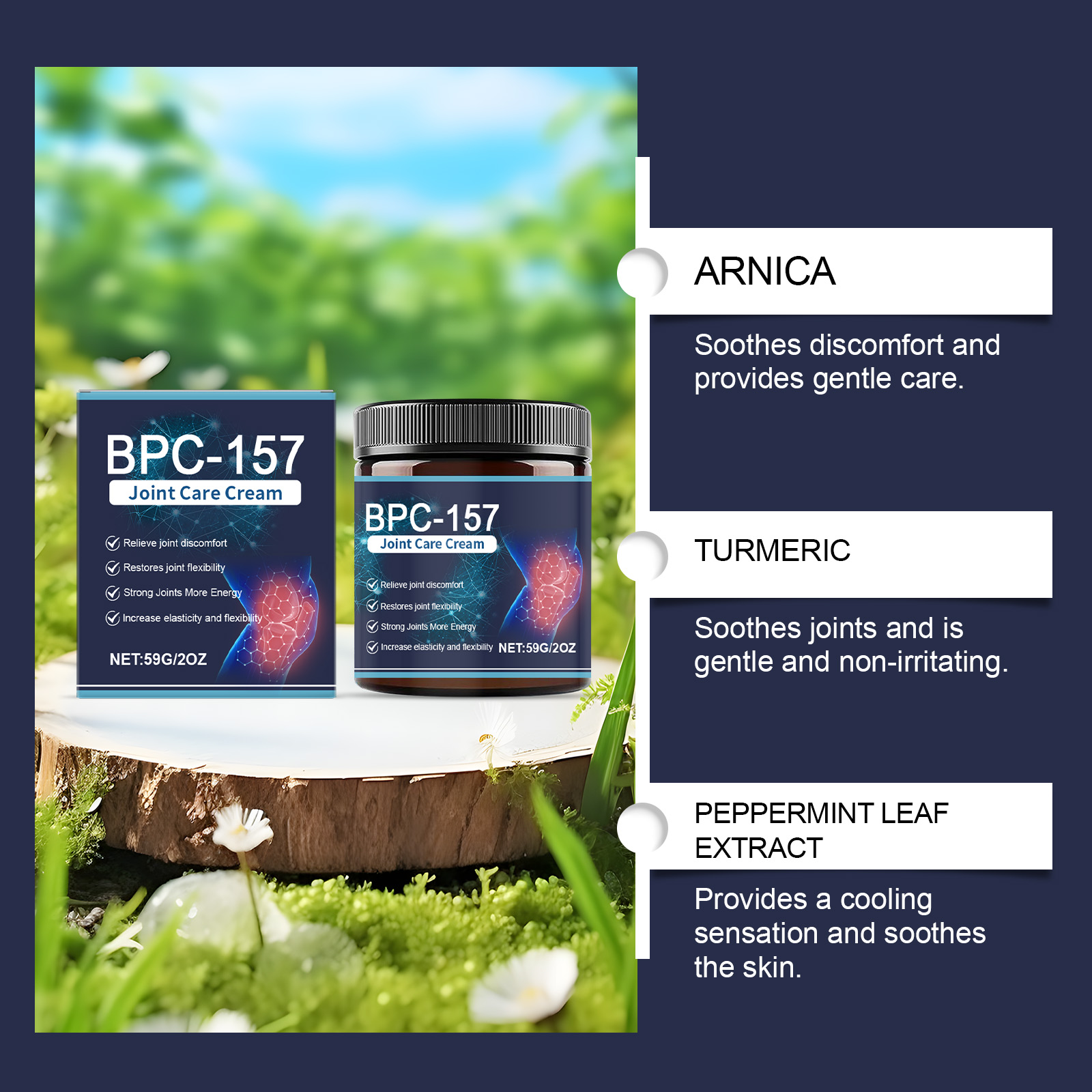 Joint Care Cream Light Texture Easy Absorption Gentle Moisturize Protect Knees Relieve Tight Discomfort Daily Maintenance