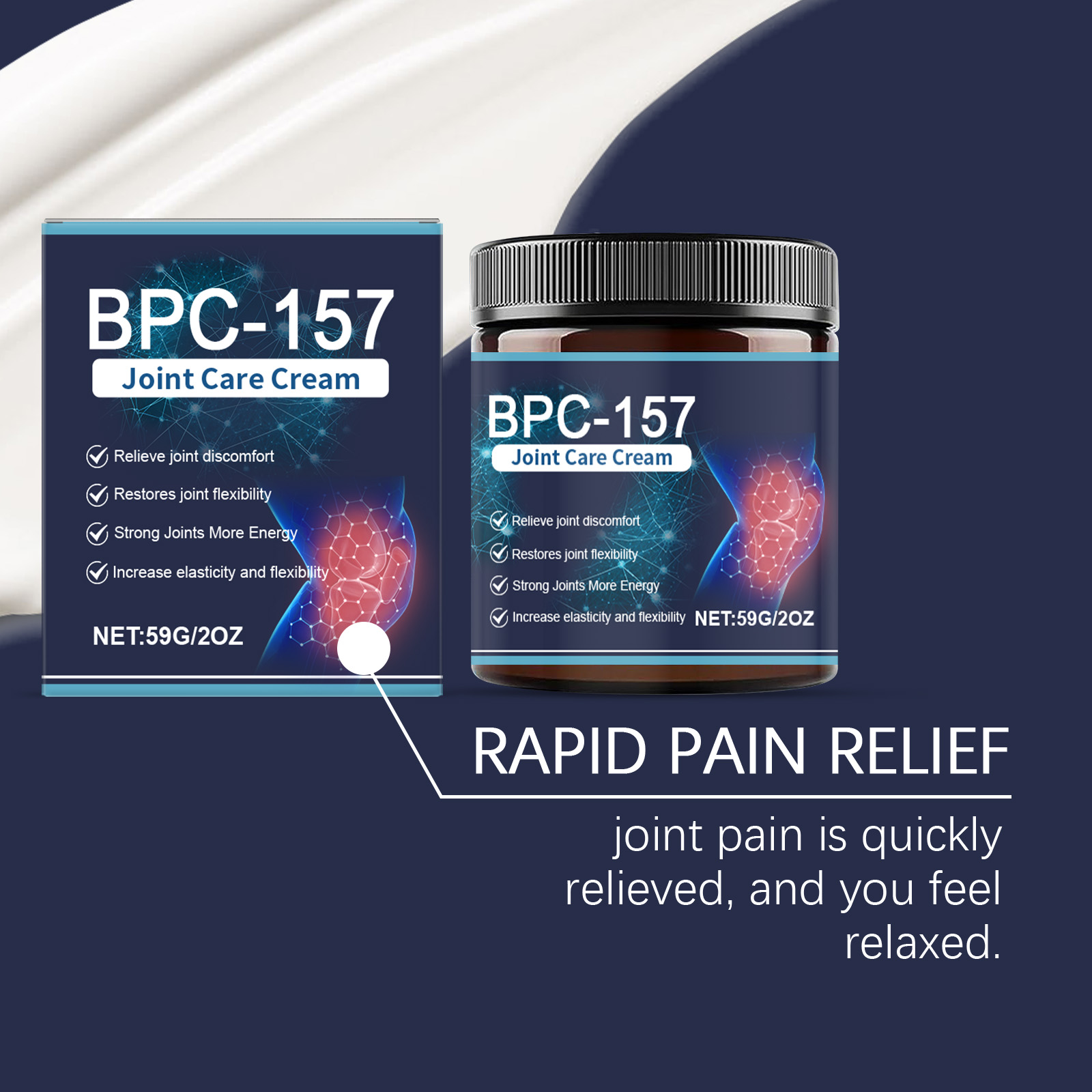 Joint Care Cream Light Texture Easy Absorption Gentle Moisturize Protect Knees Relieve Tight Discomfort Daily Maintenance
