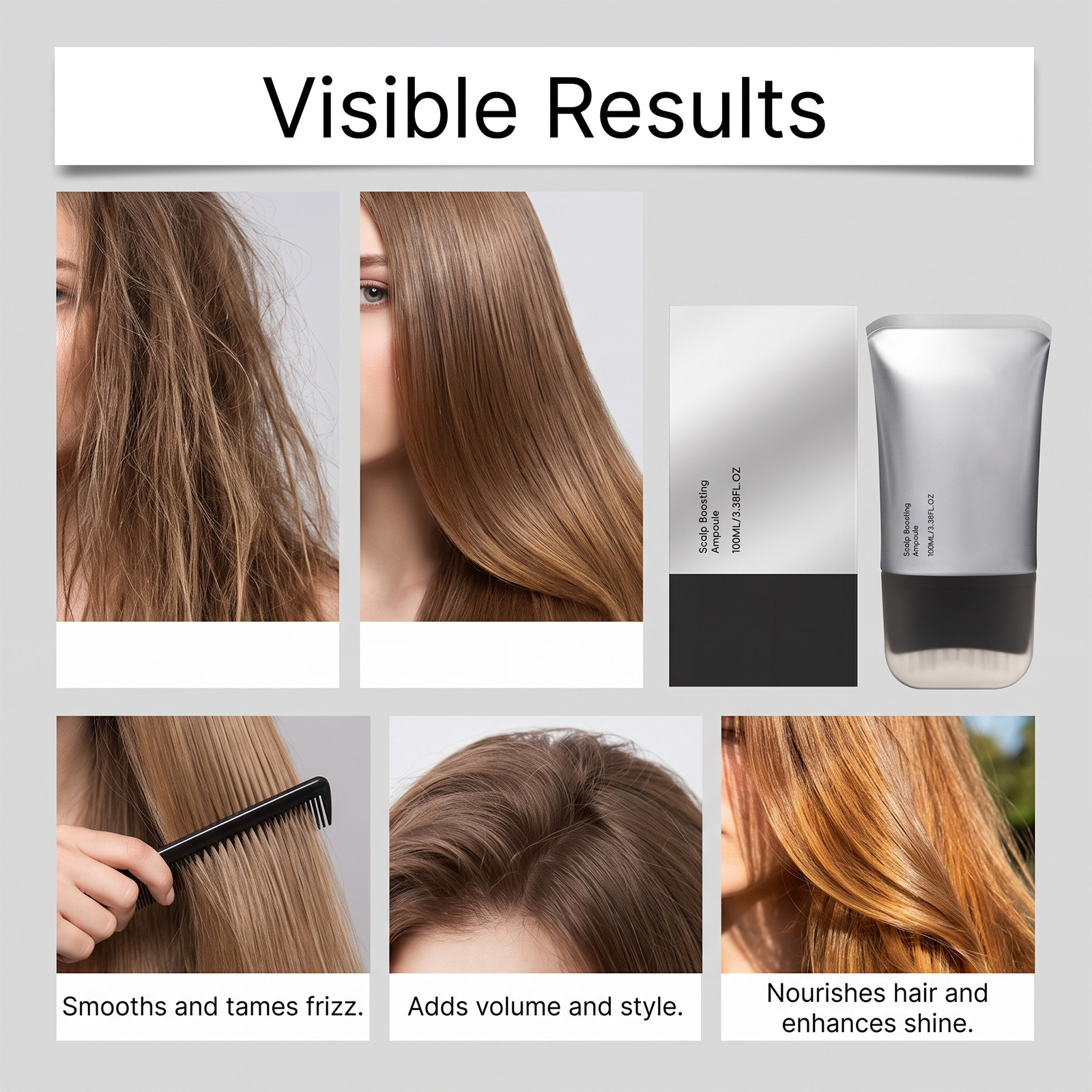 Hair Care Essence Liquid Moisturizing Smooth Plump Tresses Fluffy Hair Easy Manage Convenient