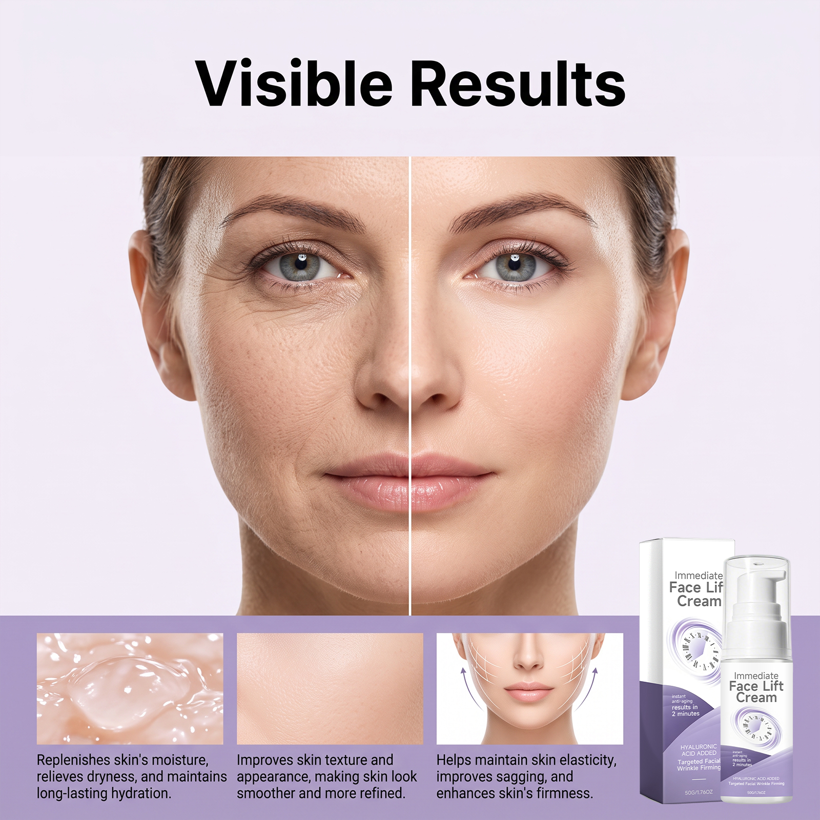 Cream Mild Nourishing Hydrated Tender Moisturizing Light Texture Easy Apply Facial Skin Daily Care