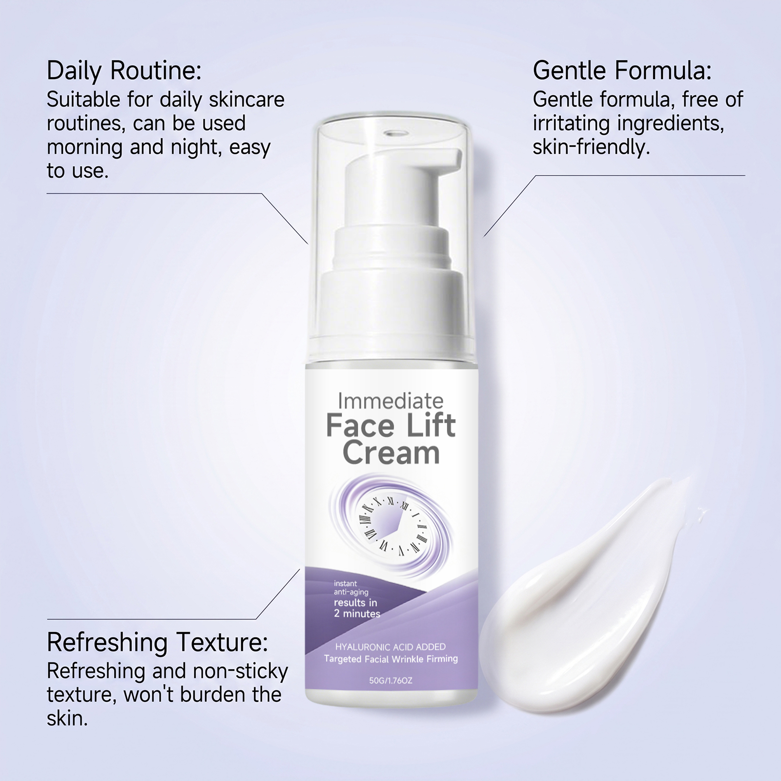 Cream Mild Nourishing Hydrated Tender Moisturizing Light Texture Easy Apply Facial Skin Daily Care