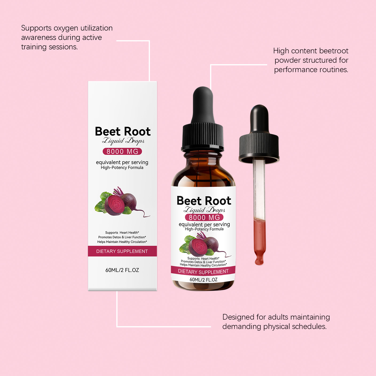 Beetroot Drops Contain Natural Beetroot Ingredients Fit Sports Crowd Drink Energy Supplement