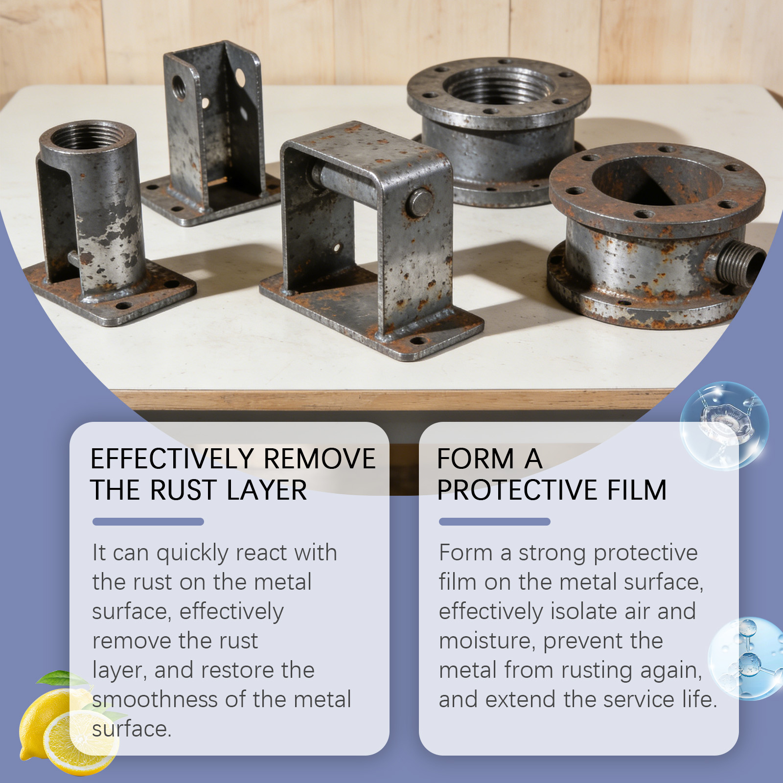 Steel Rust Remover Stainless Metal Surface Derusting Care Hardware Steel Derusting Cleaner