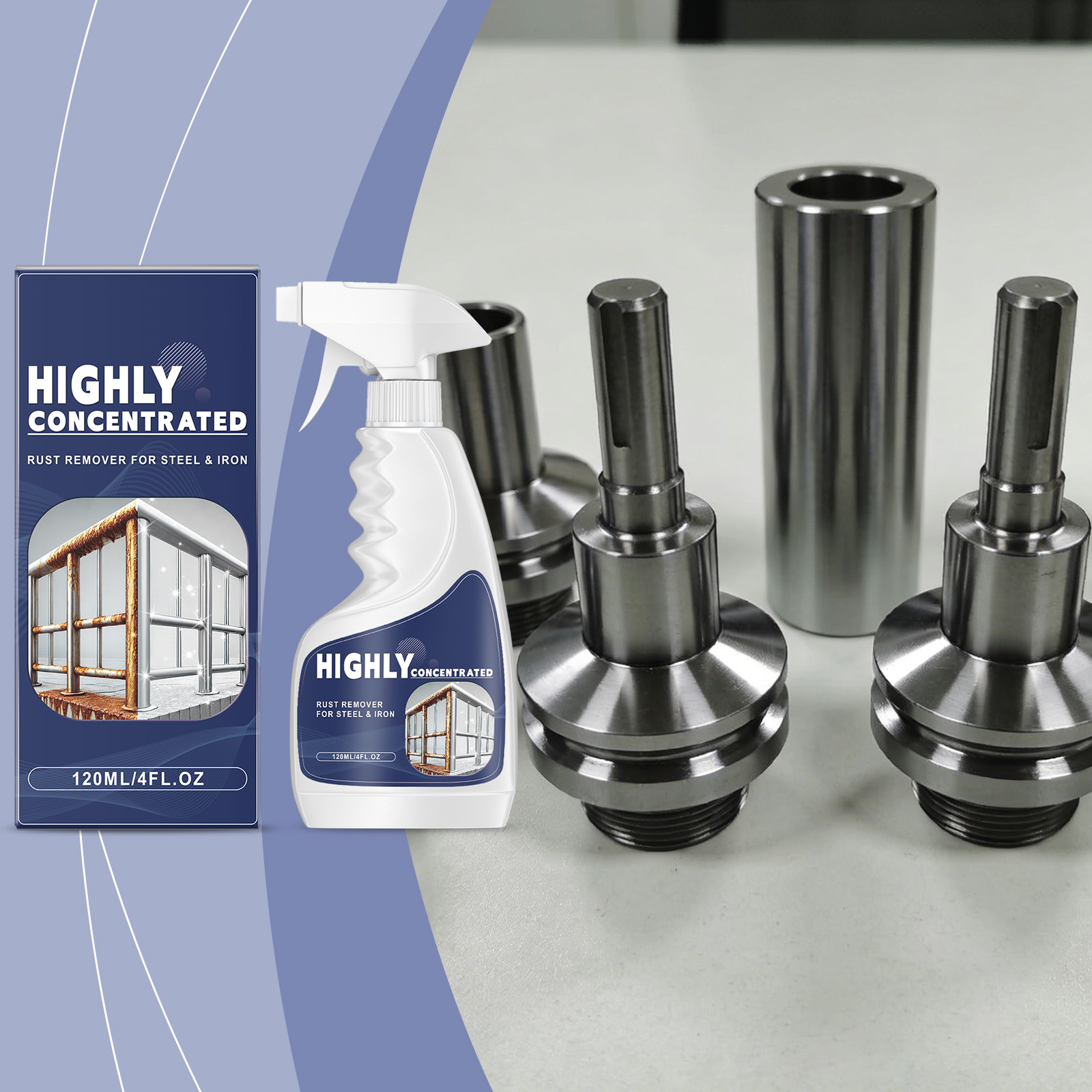Steel Rust Remover Stainless Metal Surface Derusting Care Hardware Steel Derusting Cleaner