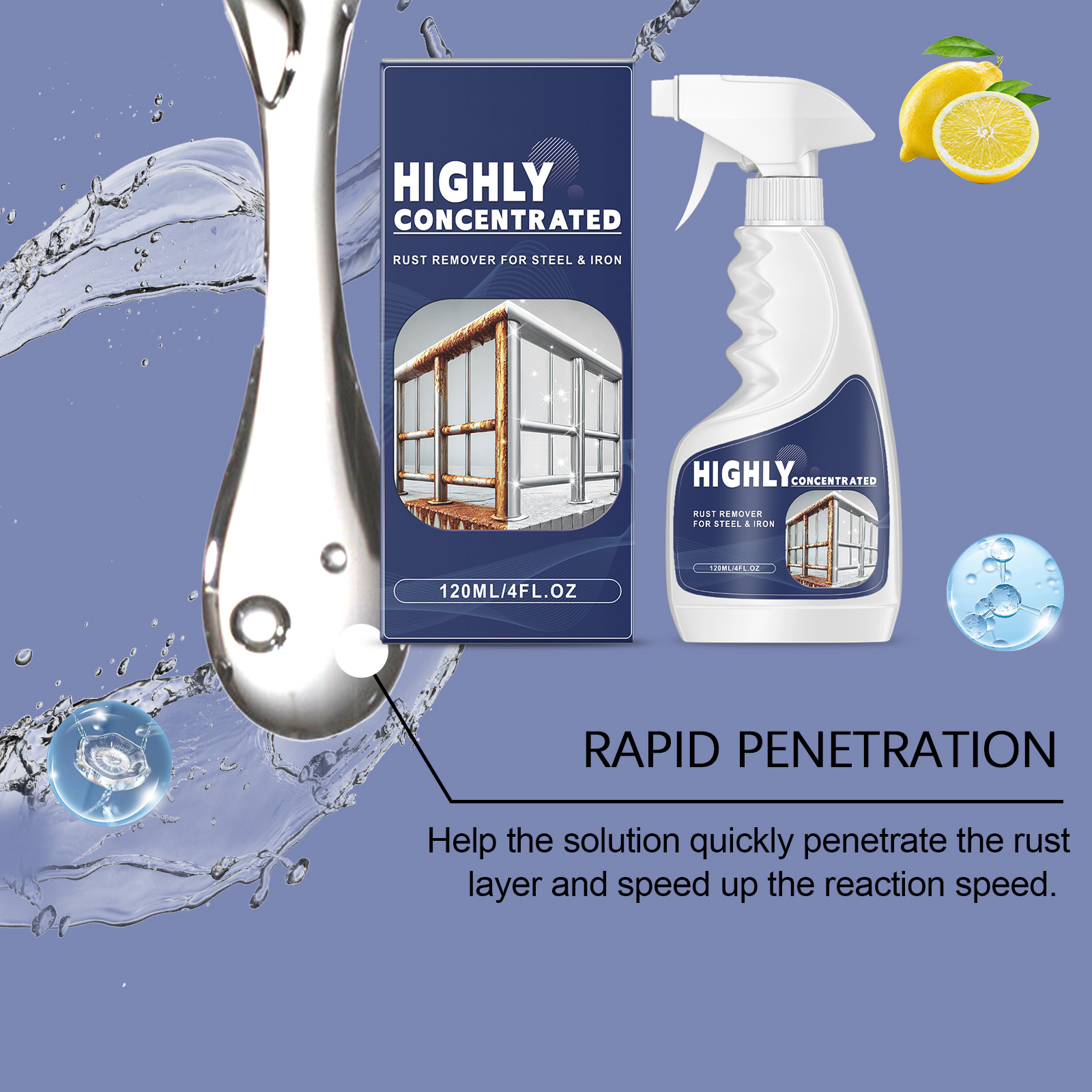 Steel Rust Remover Stainless Metal Surface Derusting Care Hardware Steel Derusting Cleaner