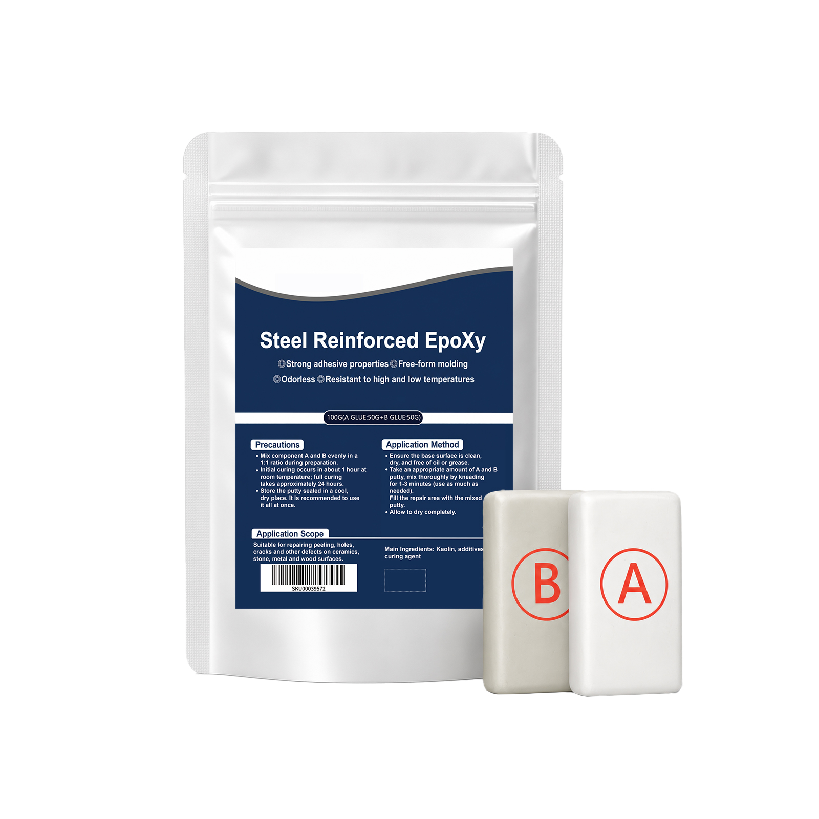 Multi Purpose AB Repair Glue Fast Drying Waterproof Strong Bond For Metal Plastic Ceramic Multiple Materials Application